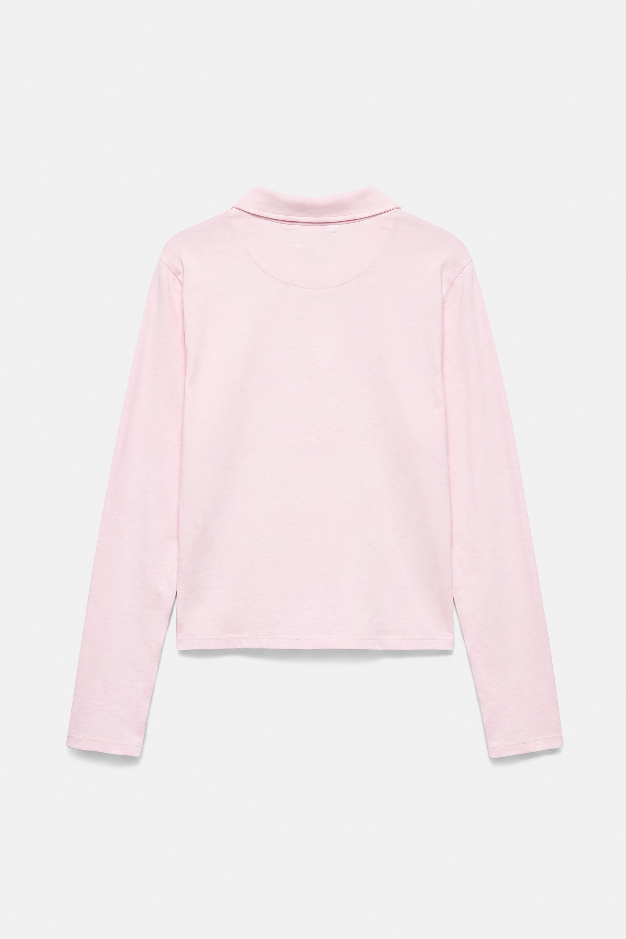 Pull&Bear Uzun kollu polo t-shirt görsel 2