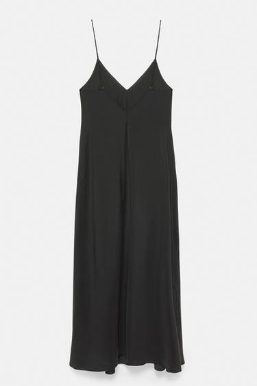 Strappy flowing modal midi dress — Anthracite grey 3