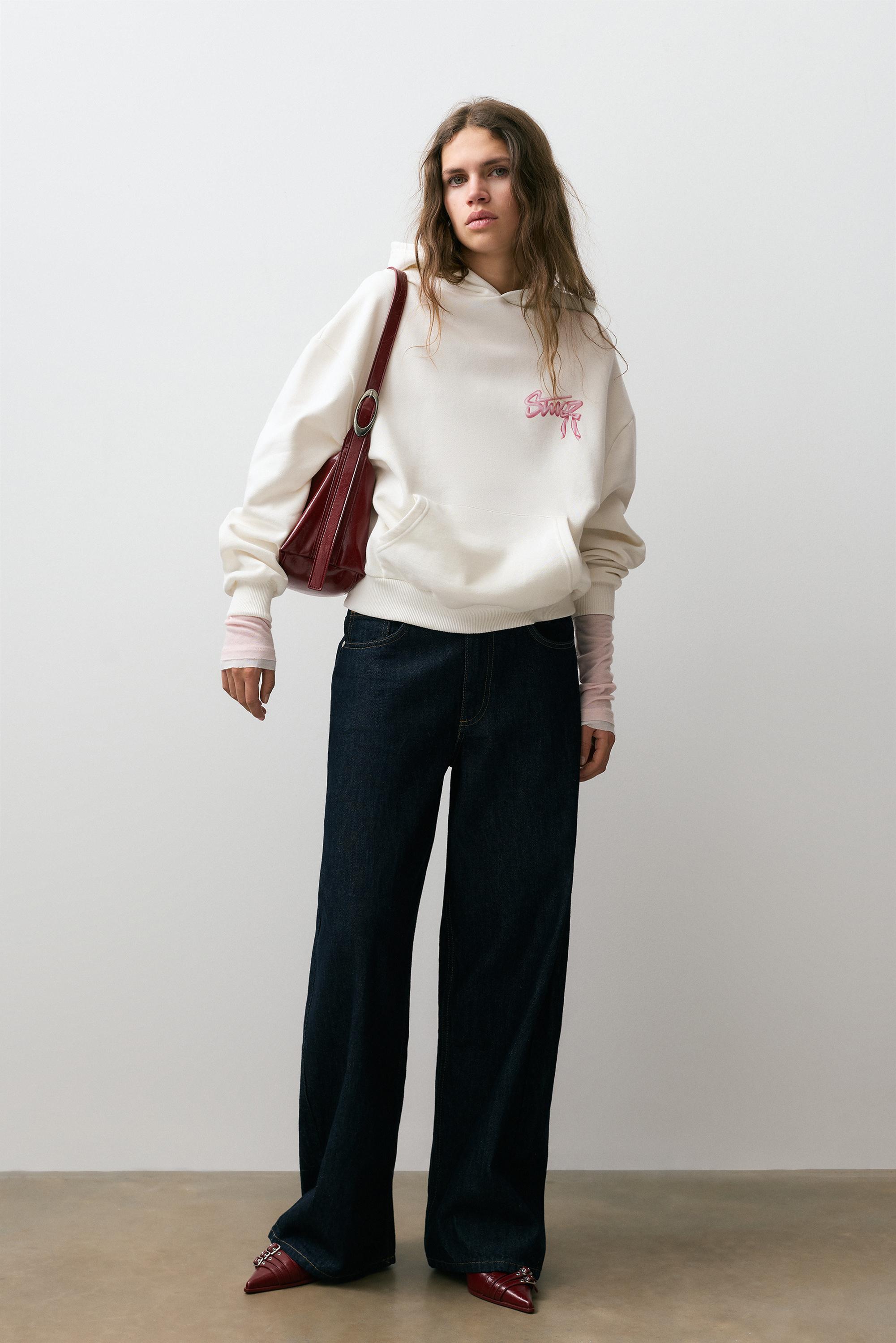 Fiyonk grafikli kapüşonlu sweatshirt - Görsel 33