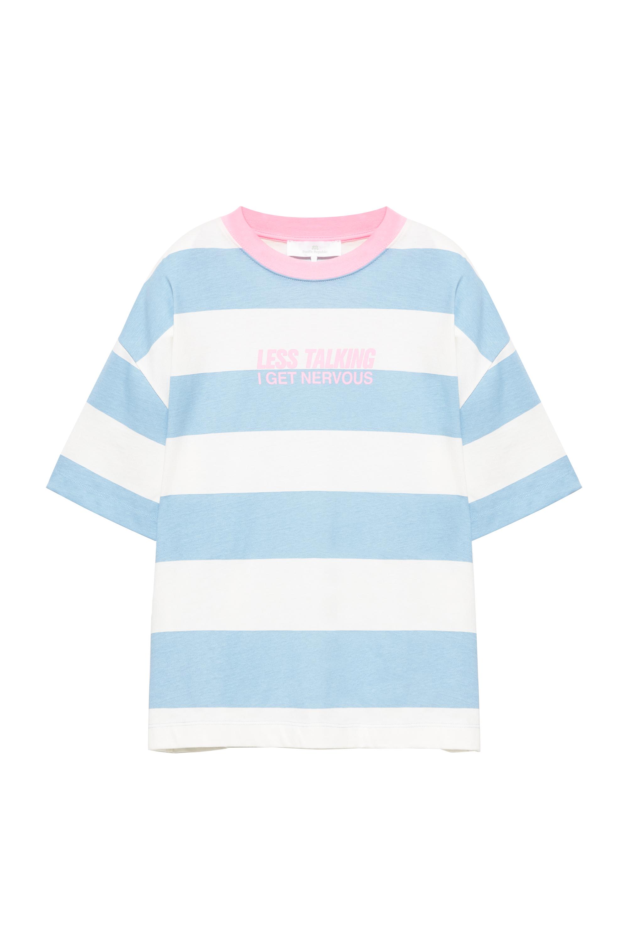 Camiseta oversize rayas gráfico