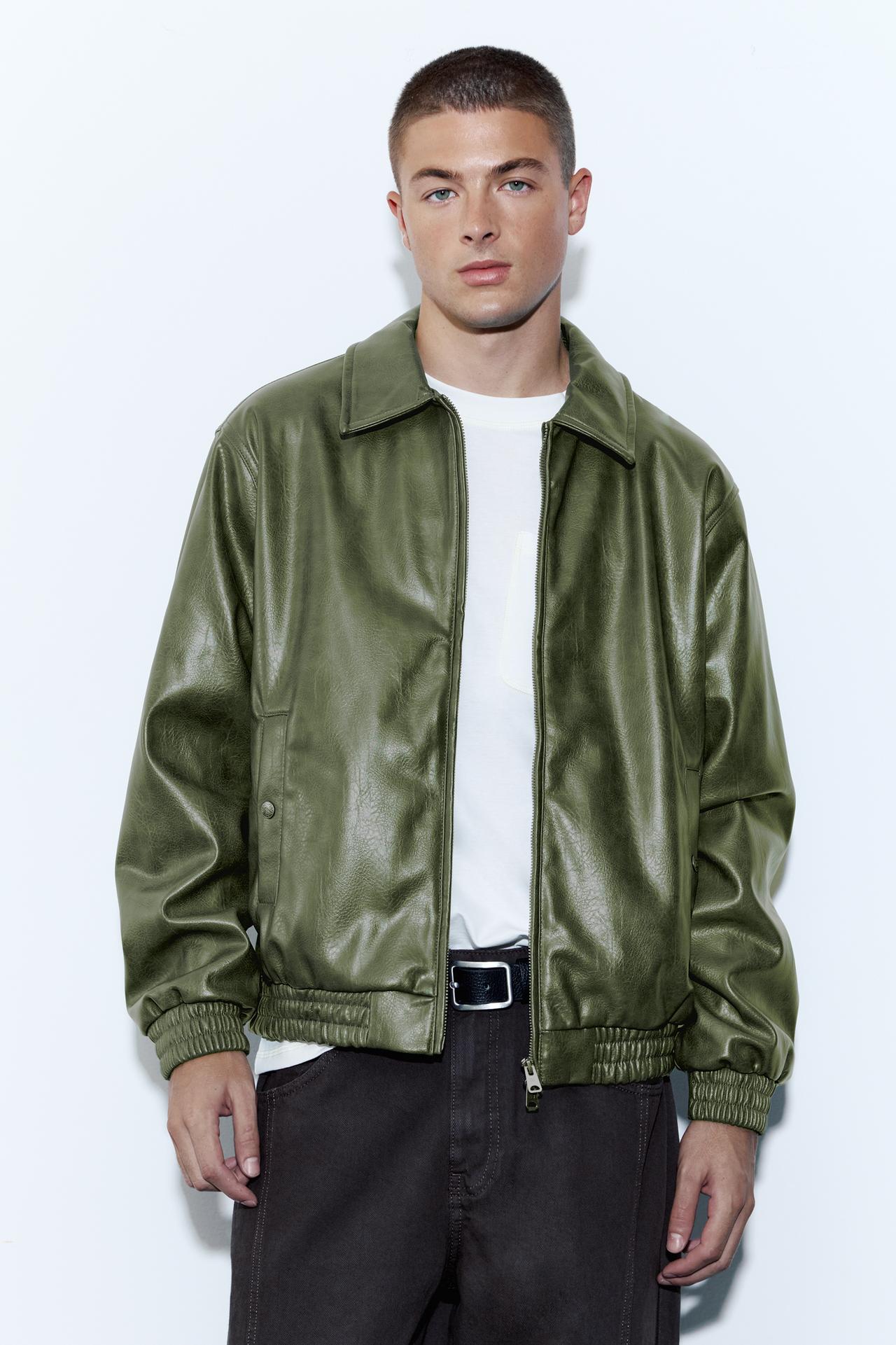 Leather-effect jacket — Bottle