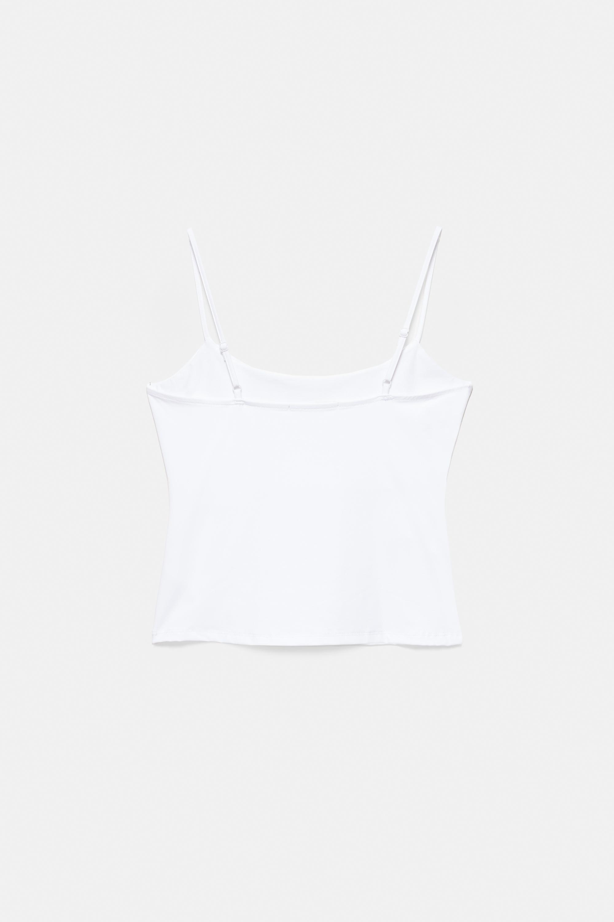 Basic top with adjustable straps — White