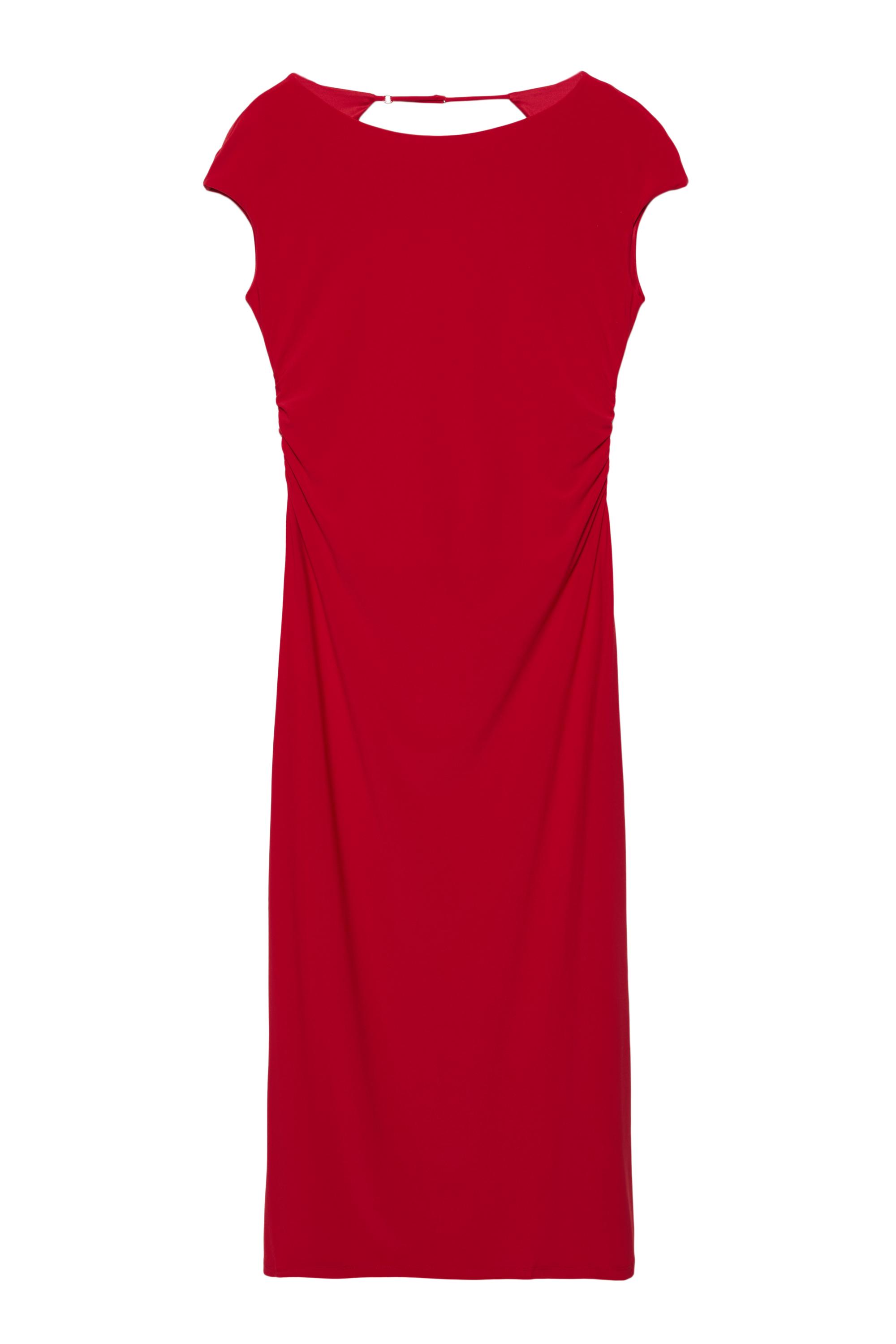 Sırtı açık midi elbise - Görsel 3