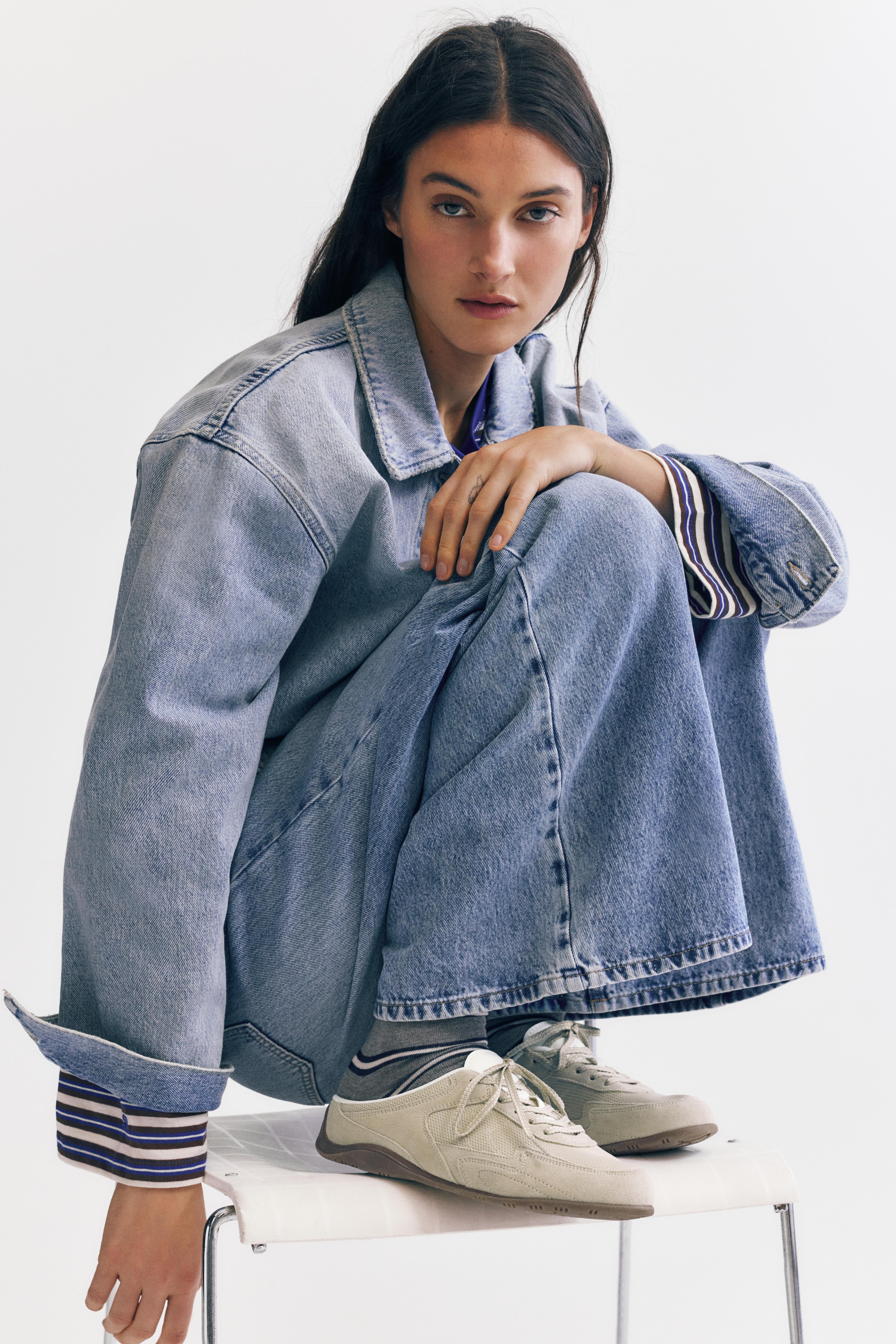 Sneakers Slingback In Pelle