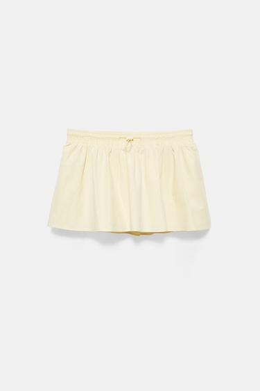 Technical mini skirt with stopper — Vanilla 4