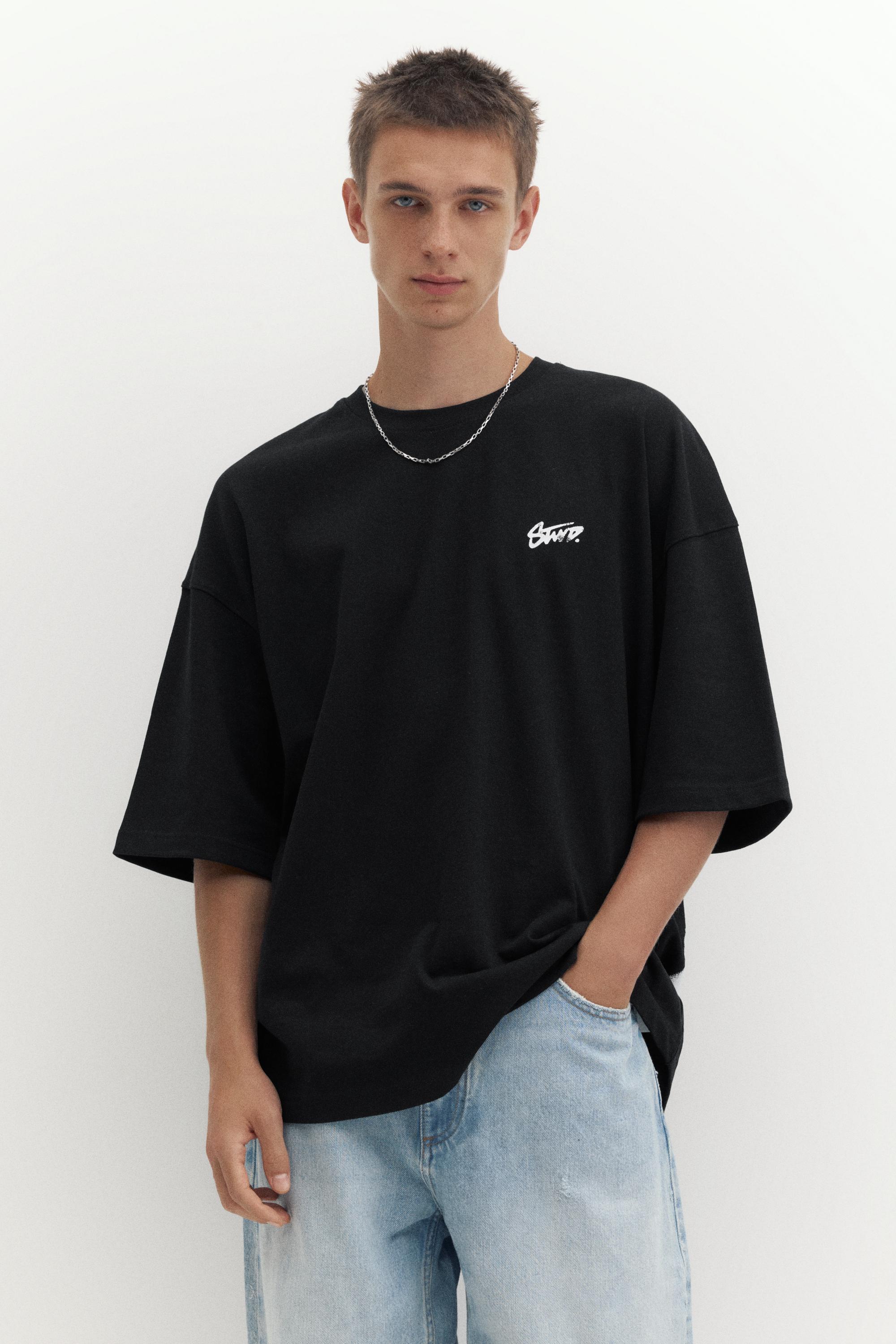 Oversize STWD T-shirt — Black