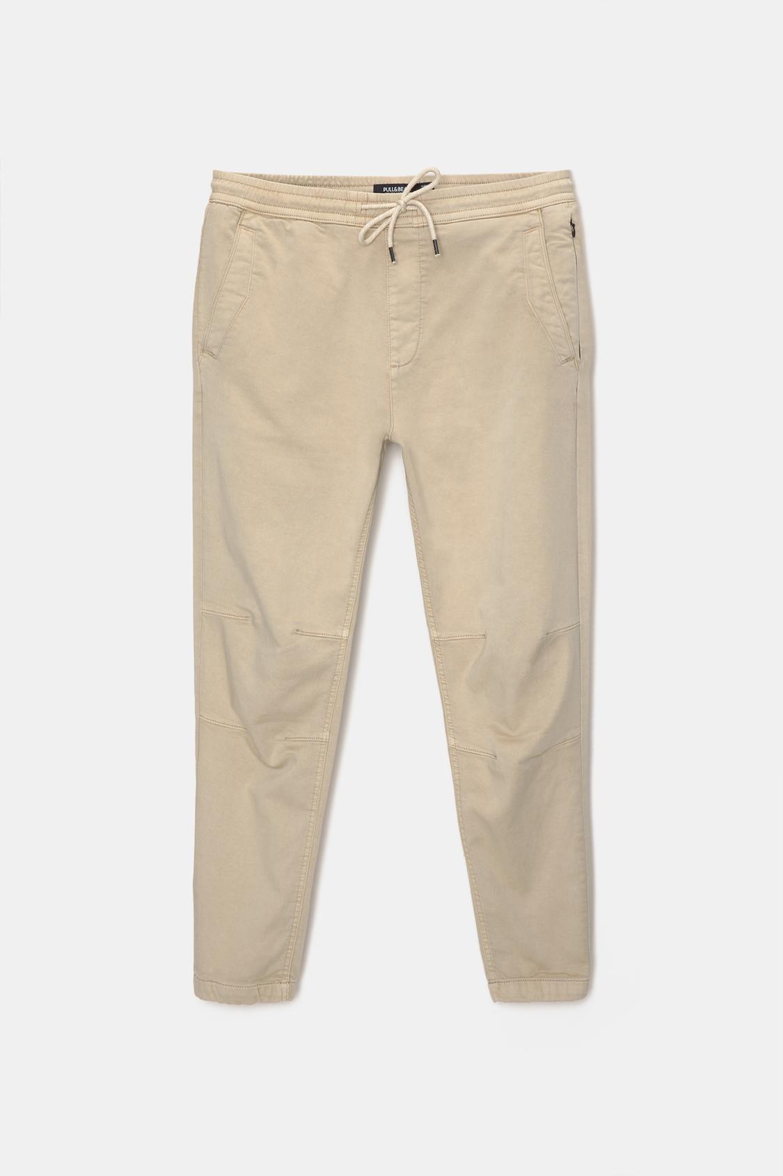 Pants Pantalones Cargo Pull And Bear Cargo Joggers Pantalon Beige