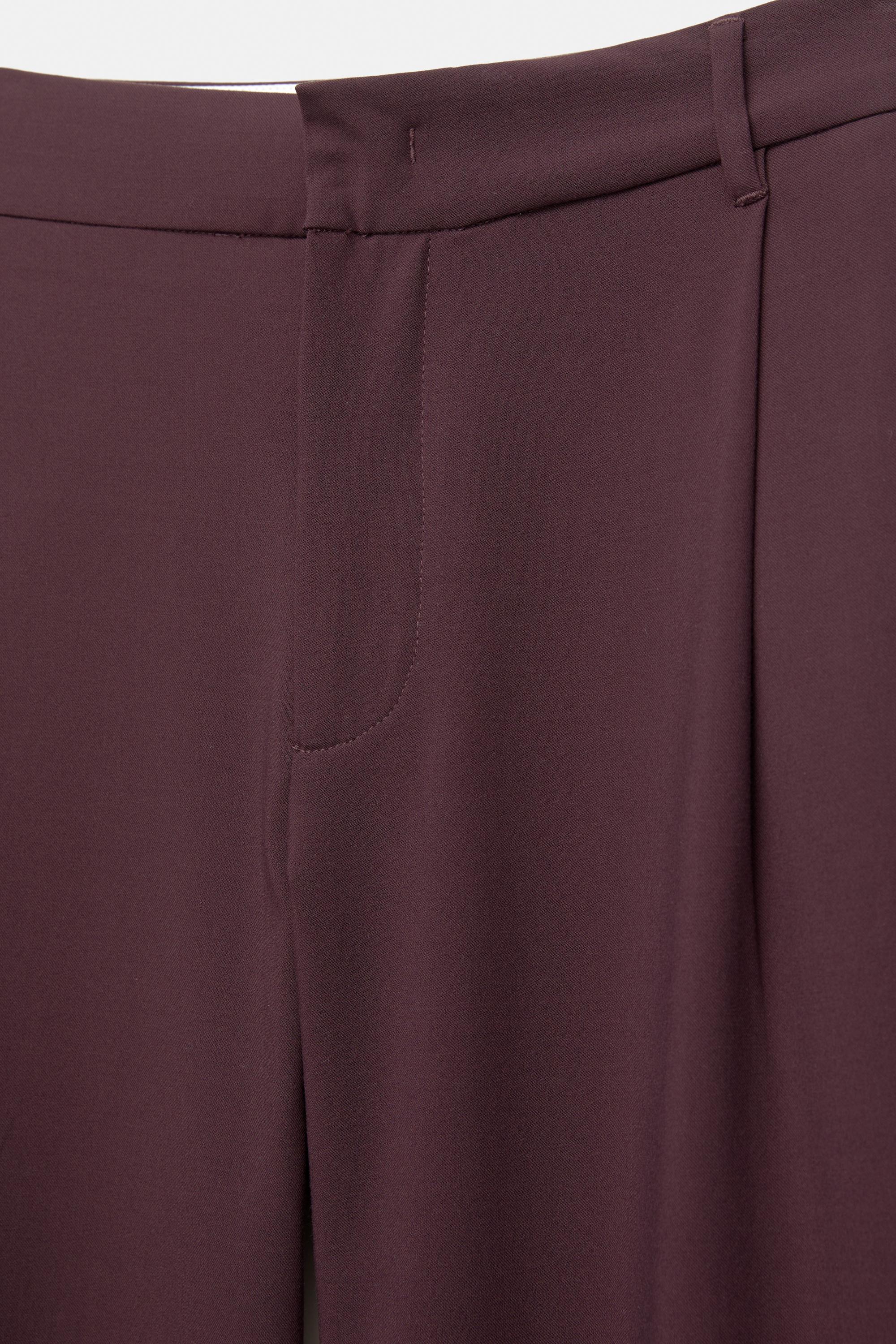 Darted smart trousers — Burgundy