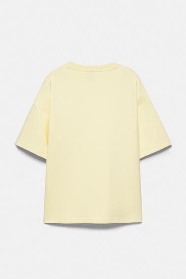 Short sleeve slogan sweatshirt — Yellow 7