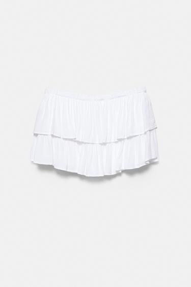 Ruffled skort — White 6