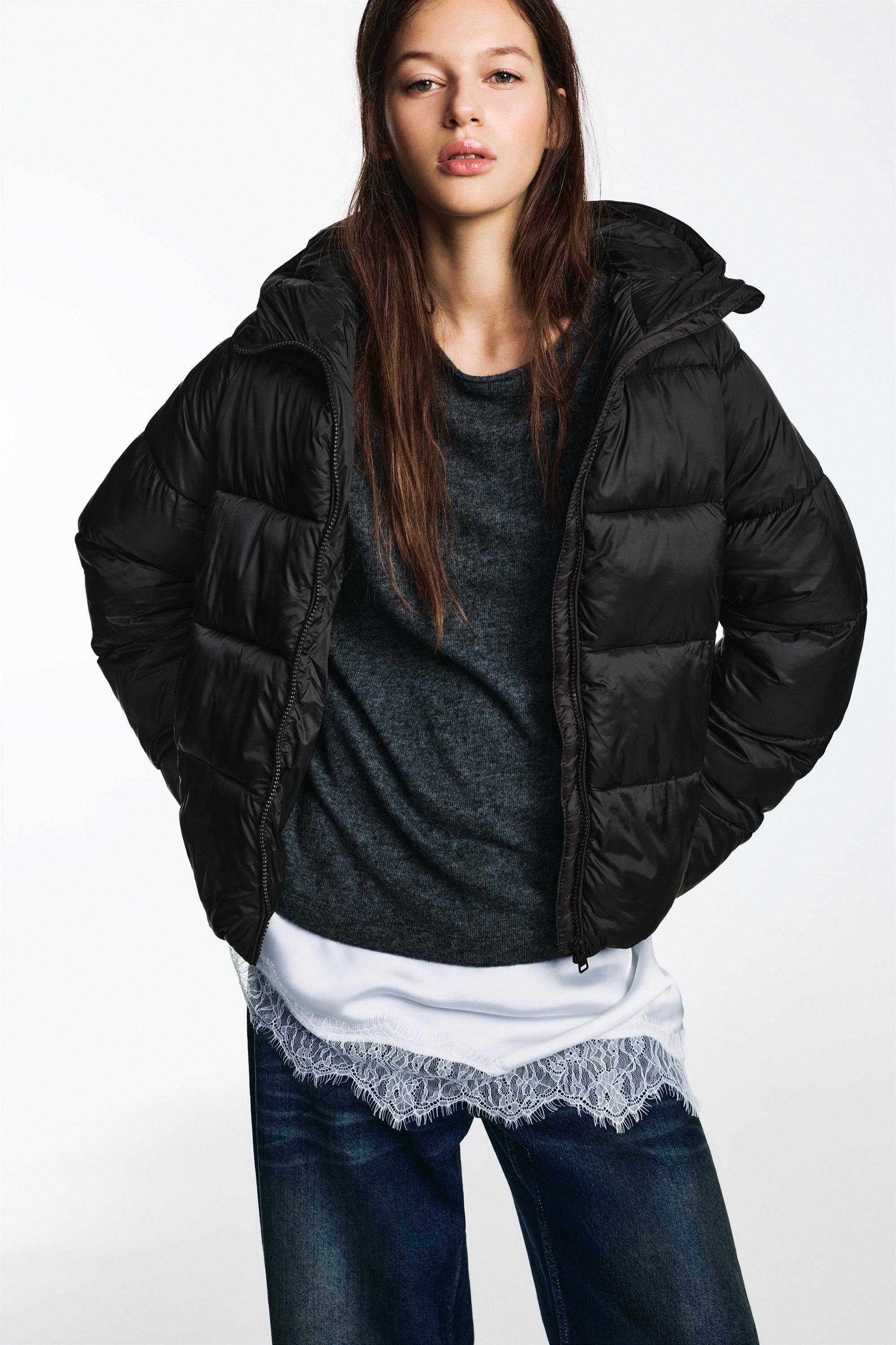 Puffer jacket — Black