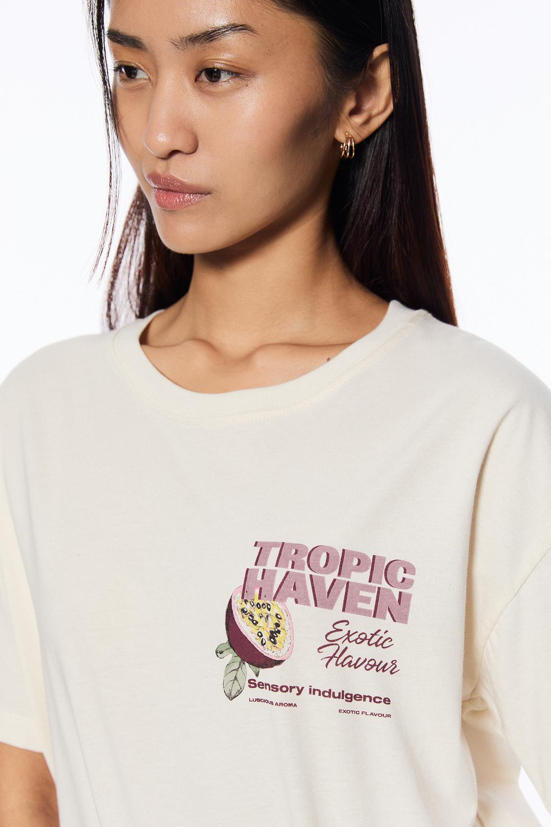 T-Shirt Motiv Tropic Haven - PULL&BEAR