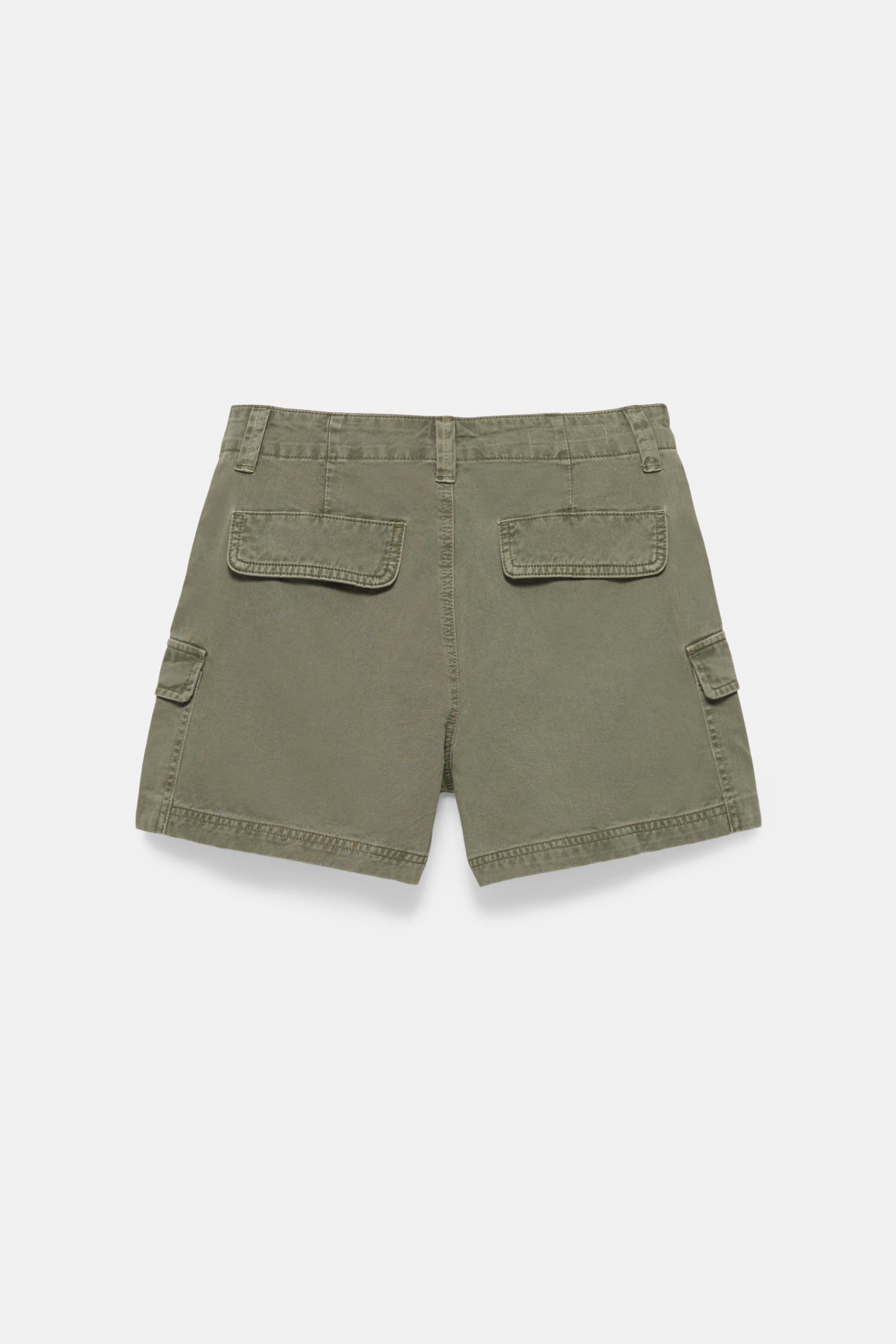 Relaxed fit cargo Bermuda shorts — Khaki