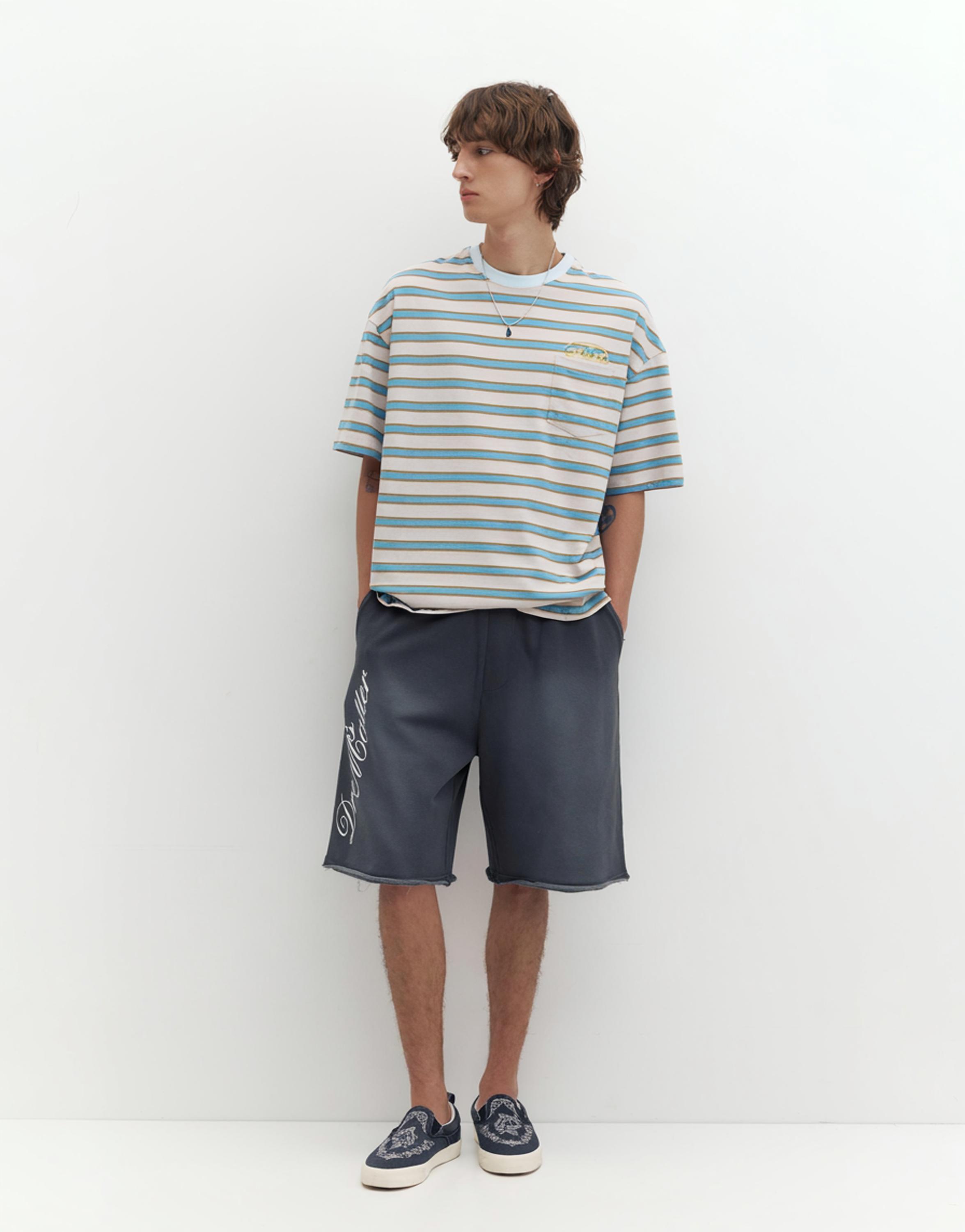 Striped STWD T-shirt — White