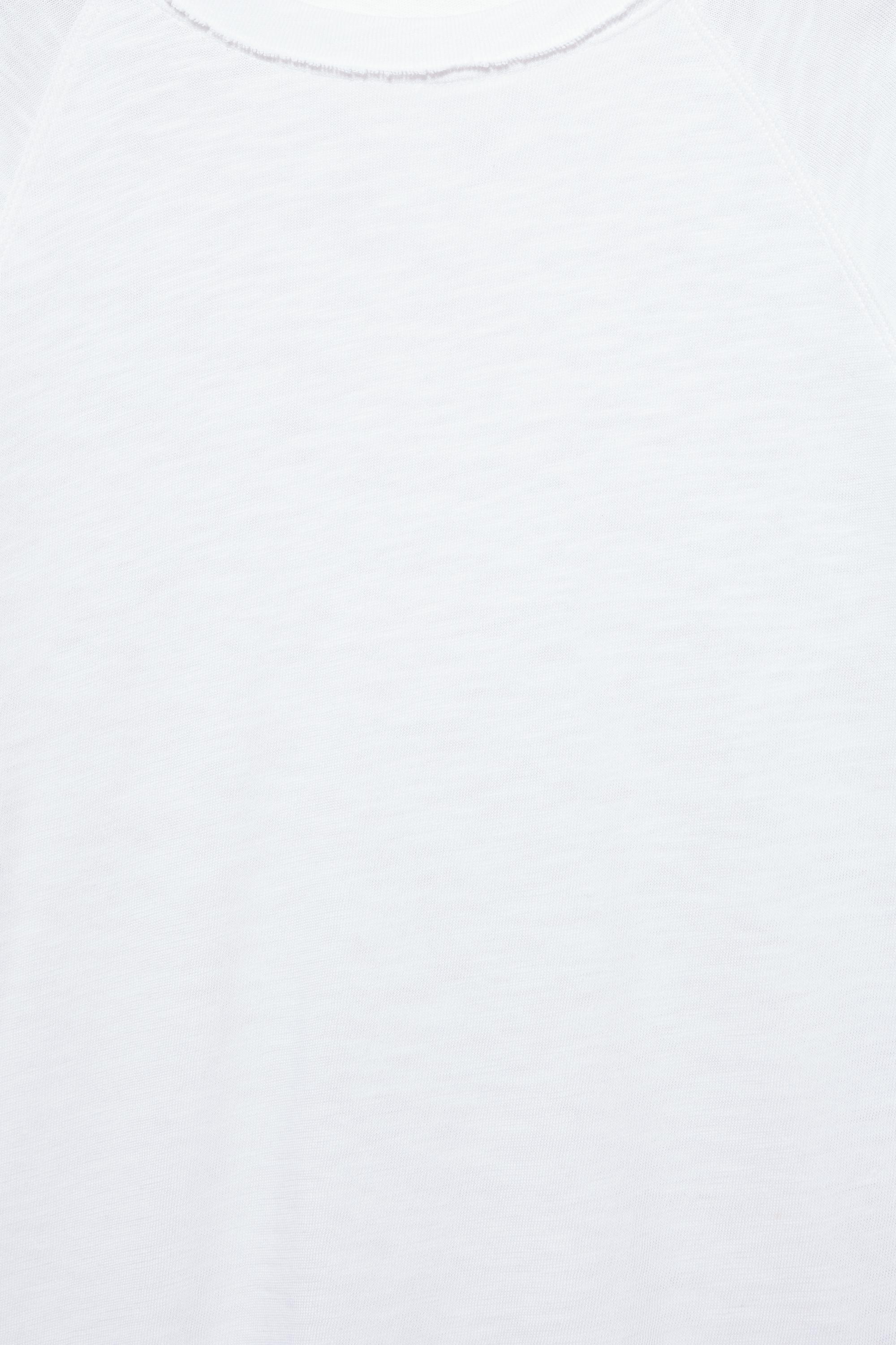 Long sleeve raglan T-shirt — White