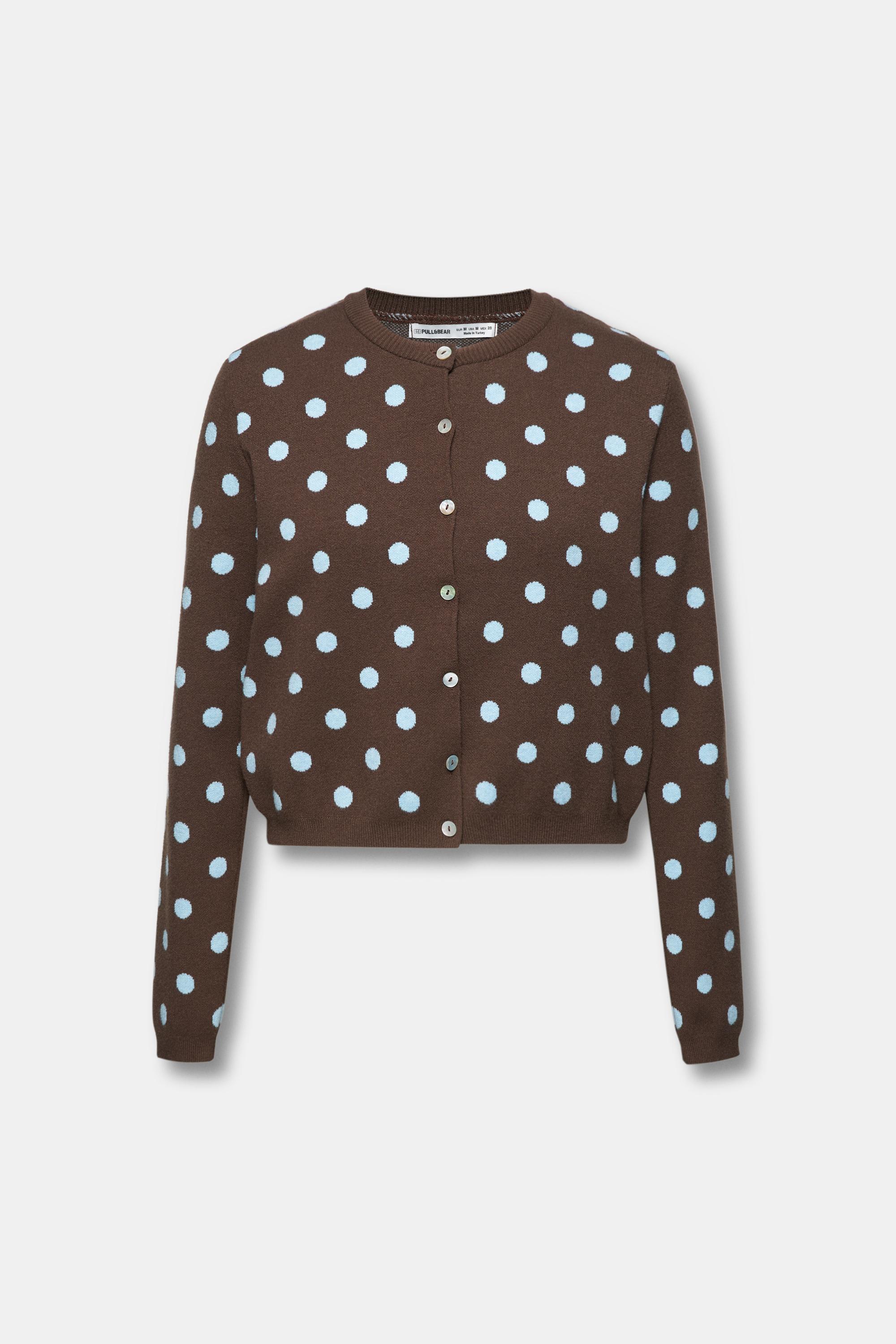 Puantiye desenli hırka