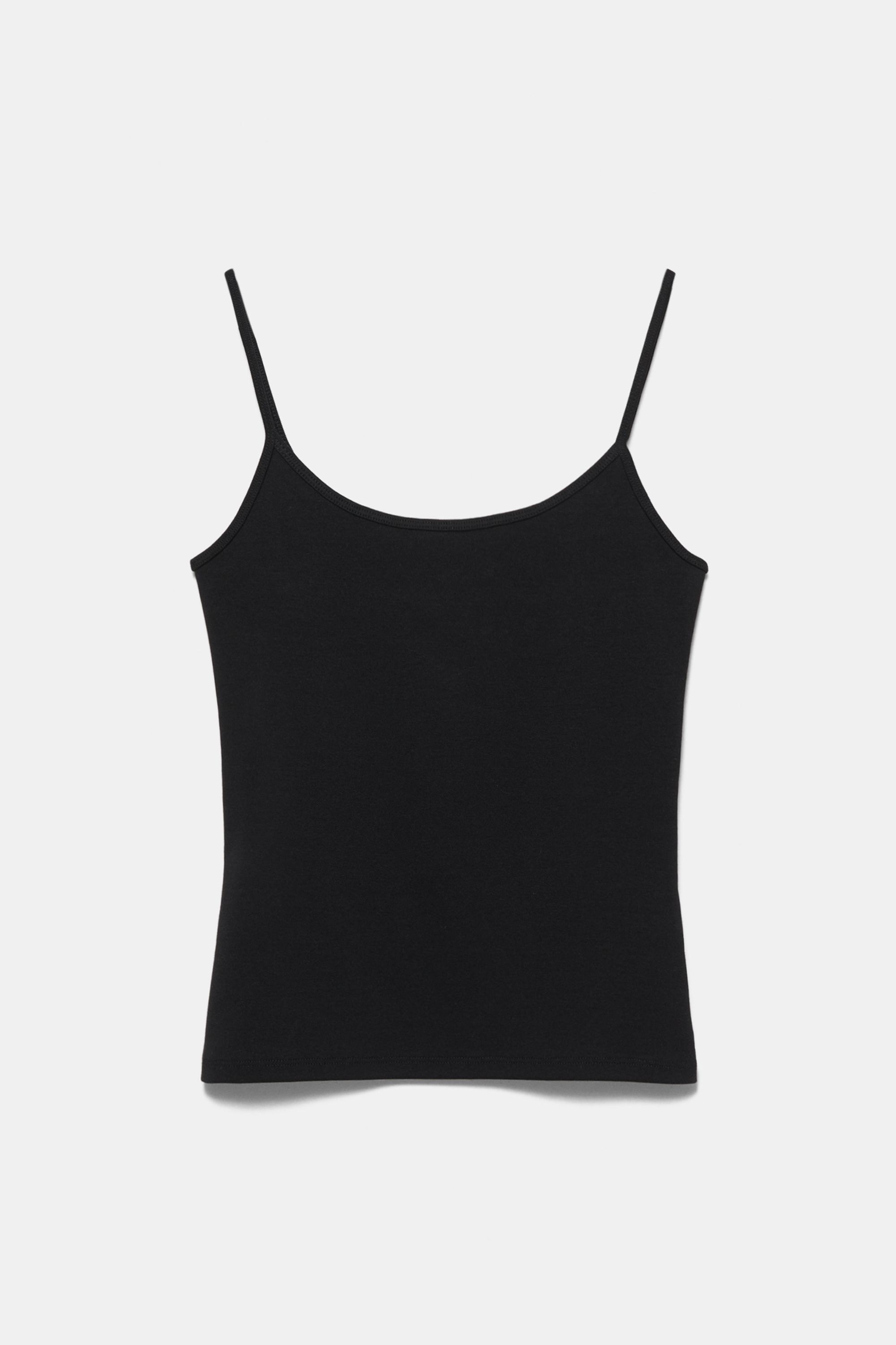 Thin strap top — Black