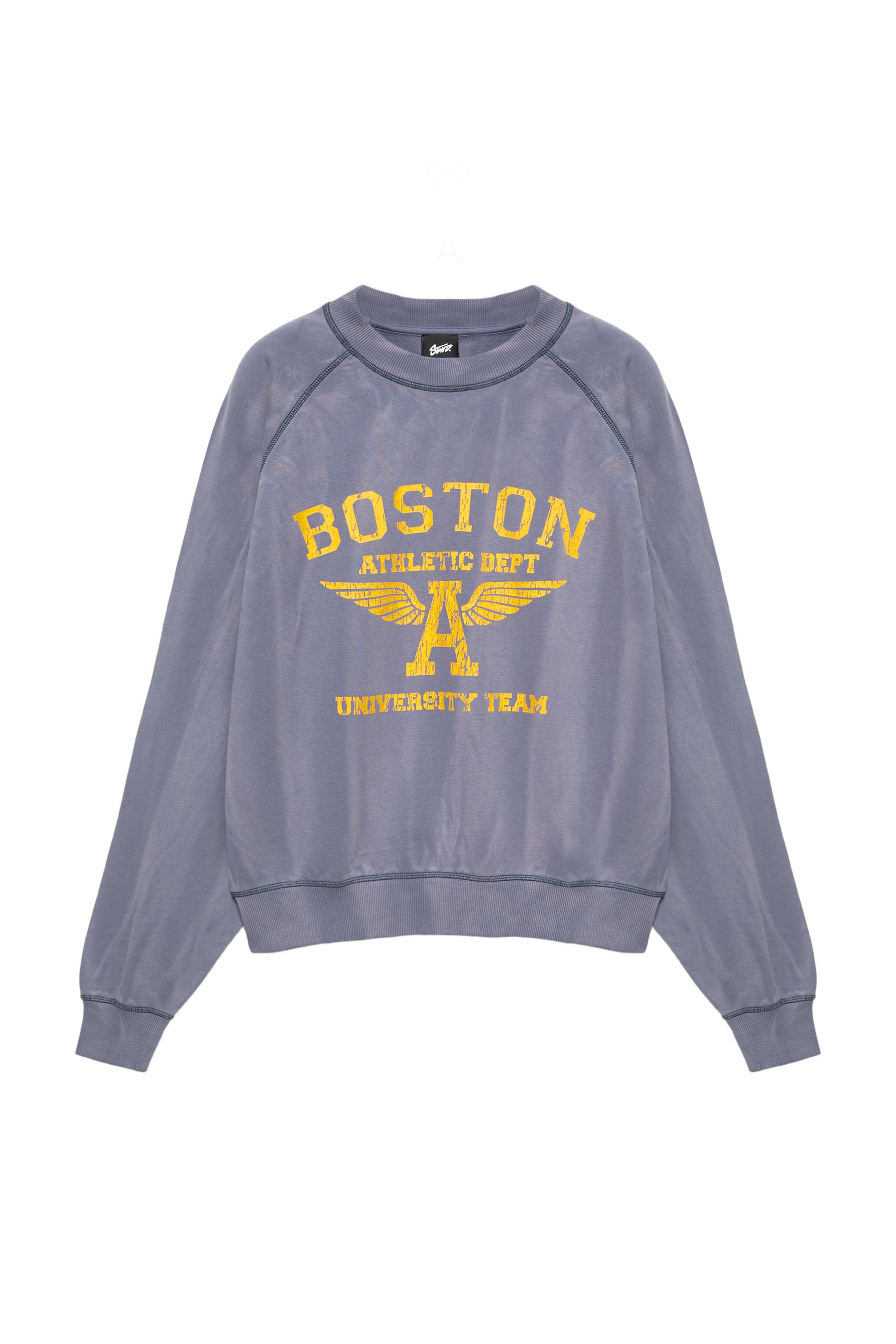 Pull&Bear Boston bisiklet yaka sweatshirt görsel 4
