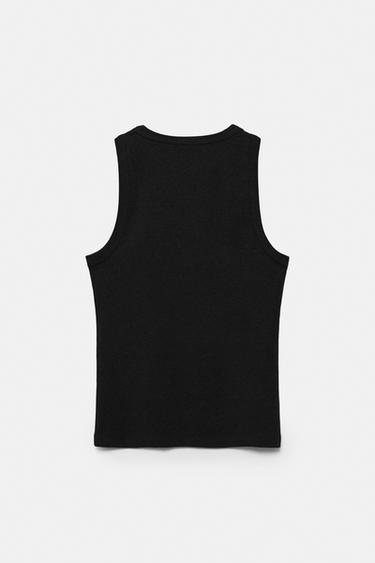 Round neck tank top — Black 6