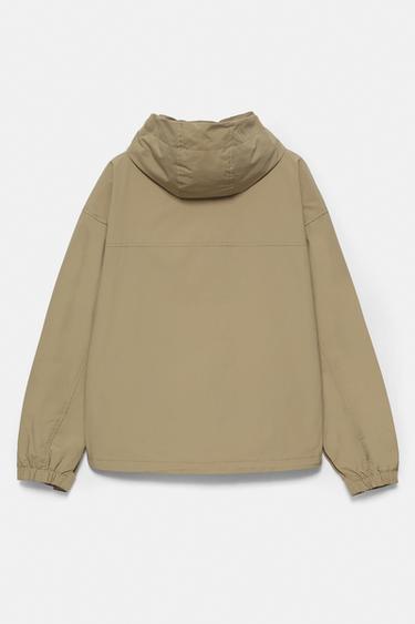 Lightweight hooded raincoat — Sand 7