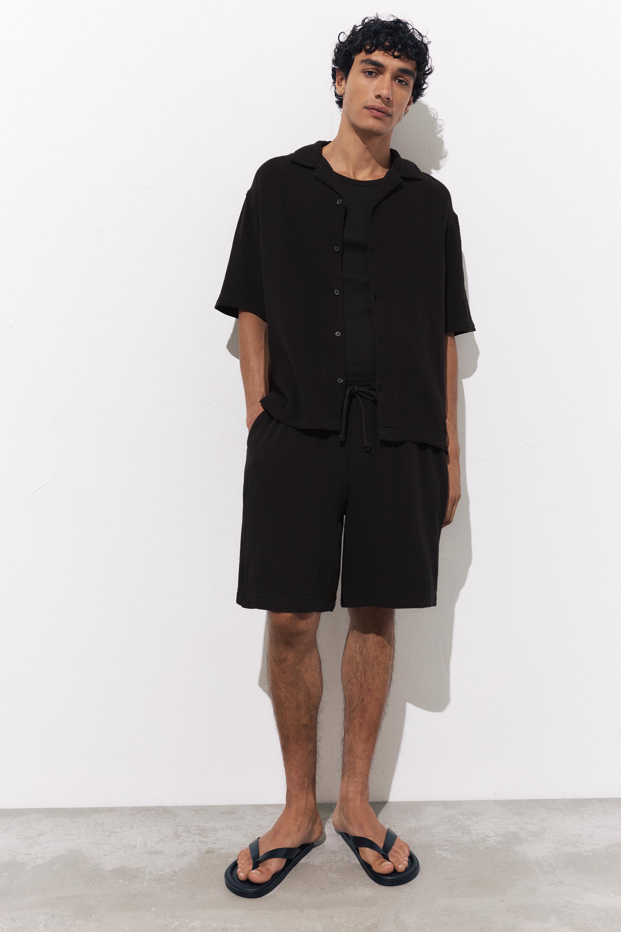 Bermuda sweat shorts — Black