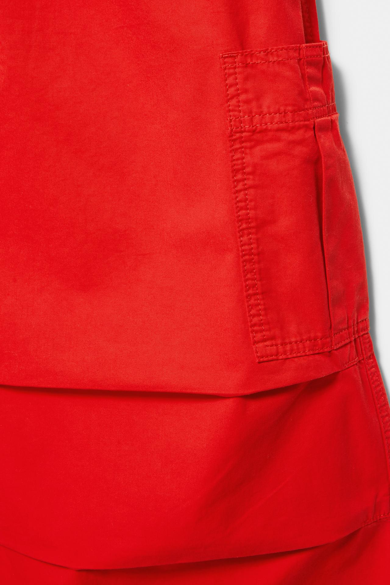 Parachute cargo trousers — Red