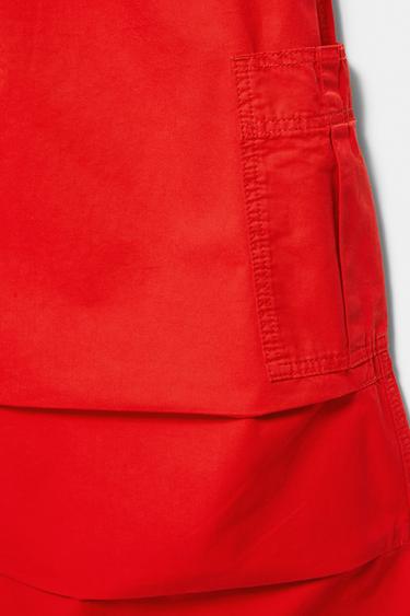 Parachute cargo trousers — Red 8