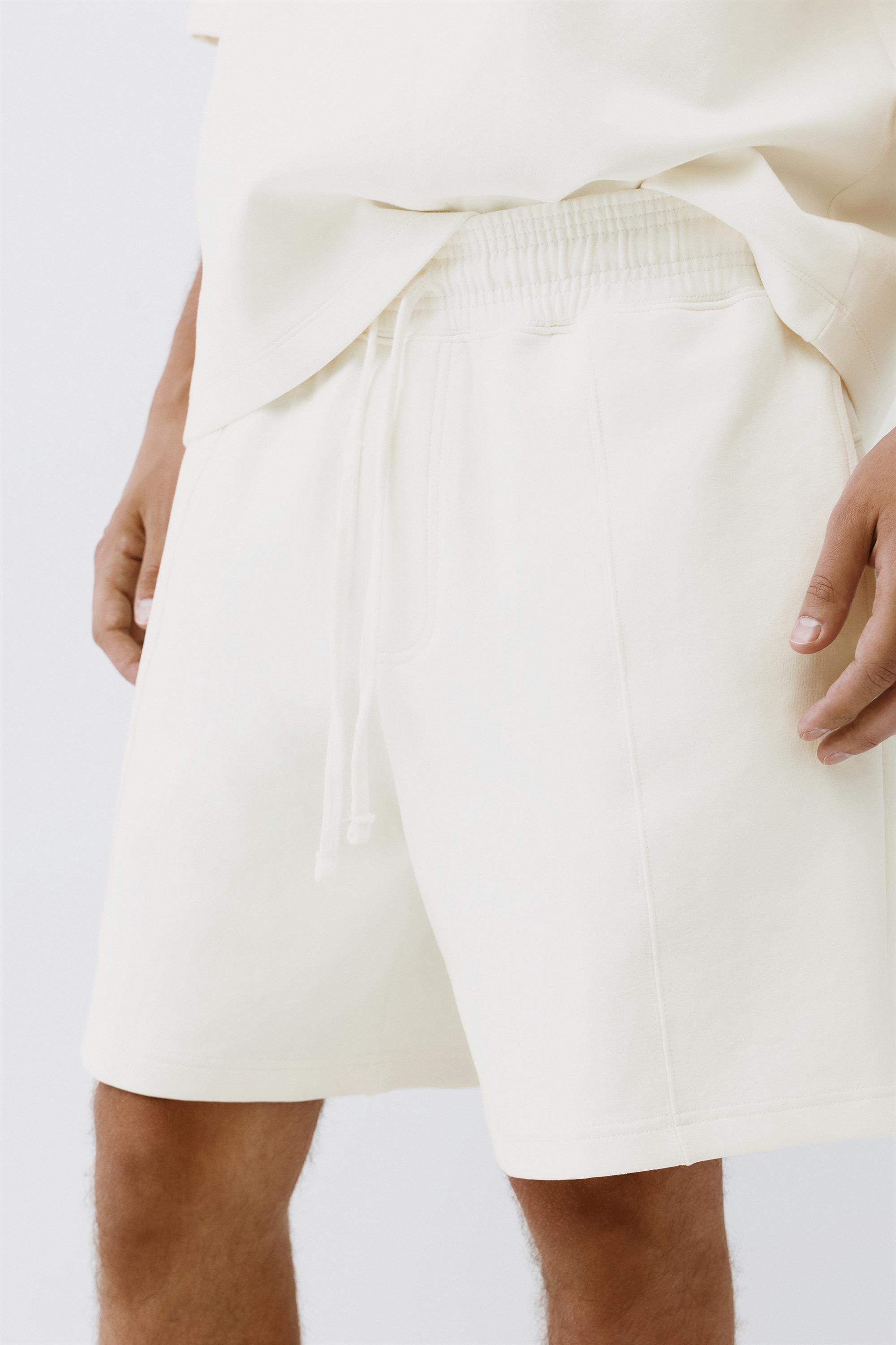 Interlock jogger Bermuda shorts — Off white