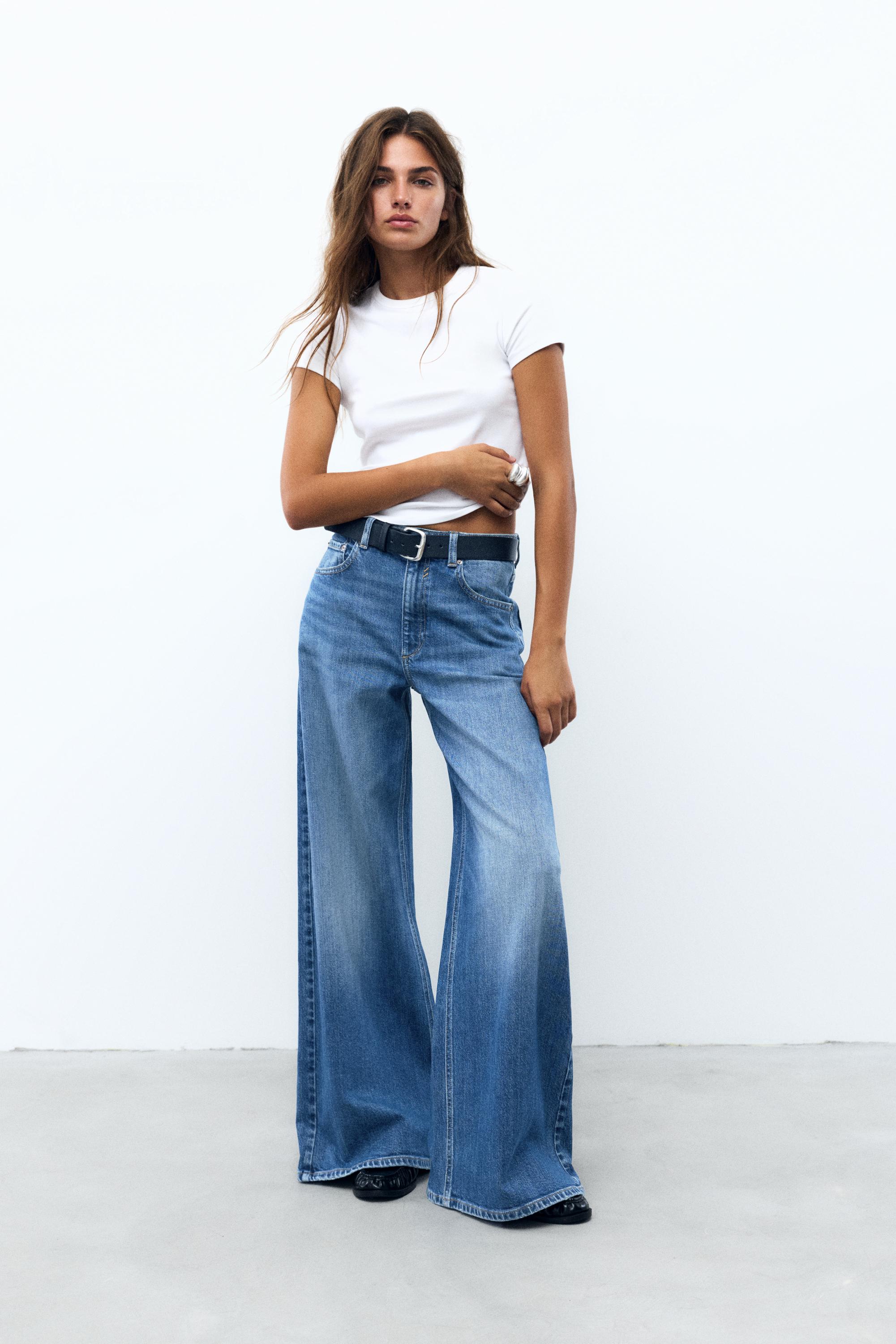 Pull&Bear Süper geniş paça comfort jean görsel 3
