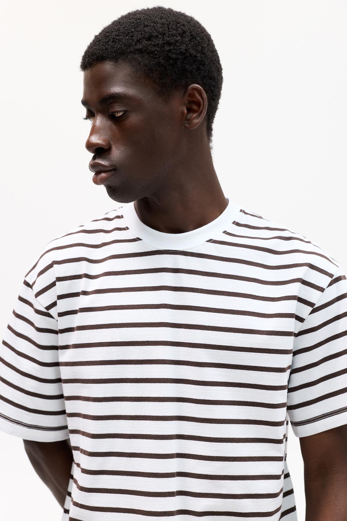 Maniche Corte Maglia A Righe Bianco E Nero Maglia A Righe Con