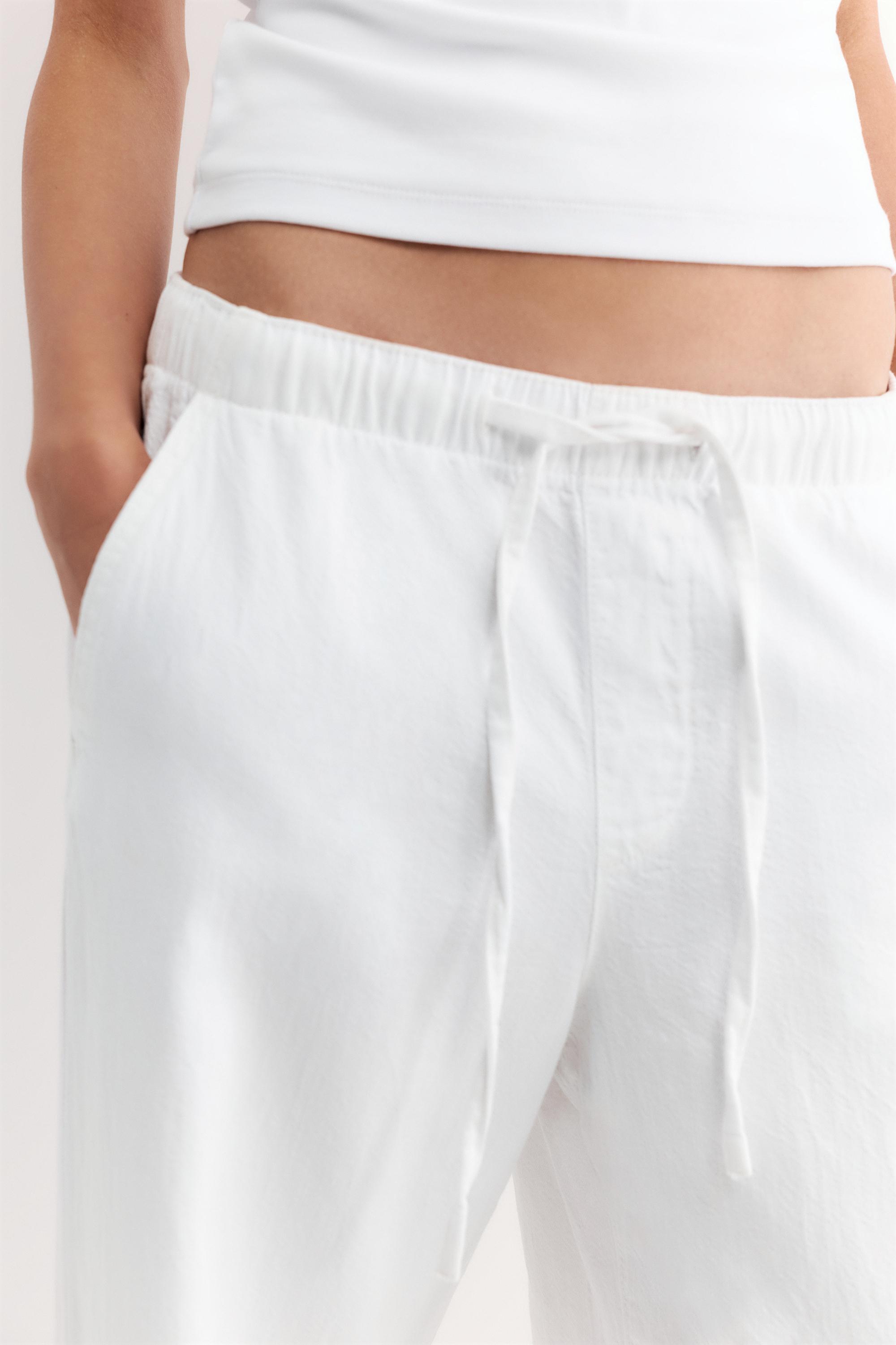 Low-rise jogger jeans — White