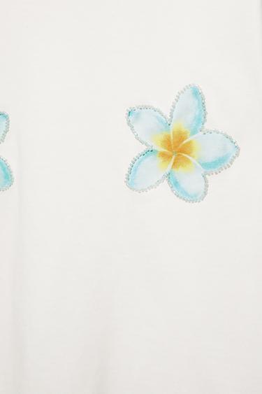 Tahiti floral T-shirt — Ice 8