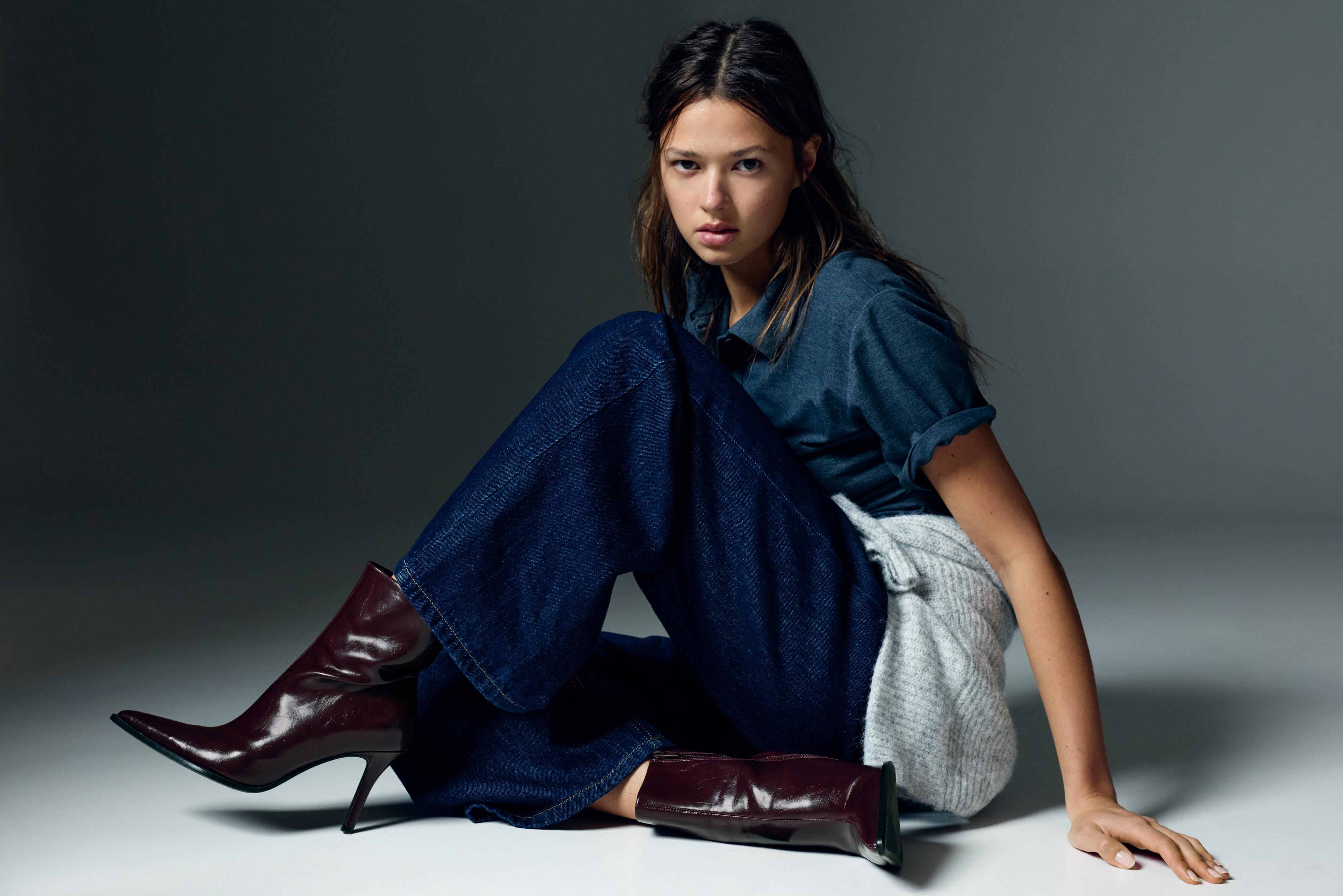 Stiletto heel ankle boots — Burgundy