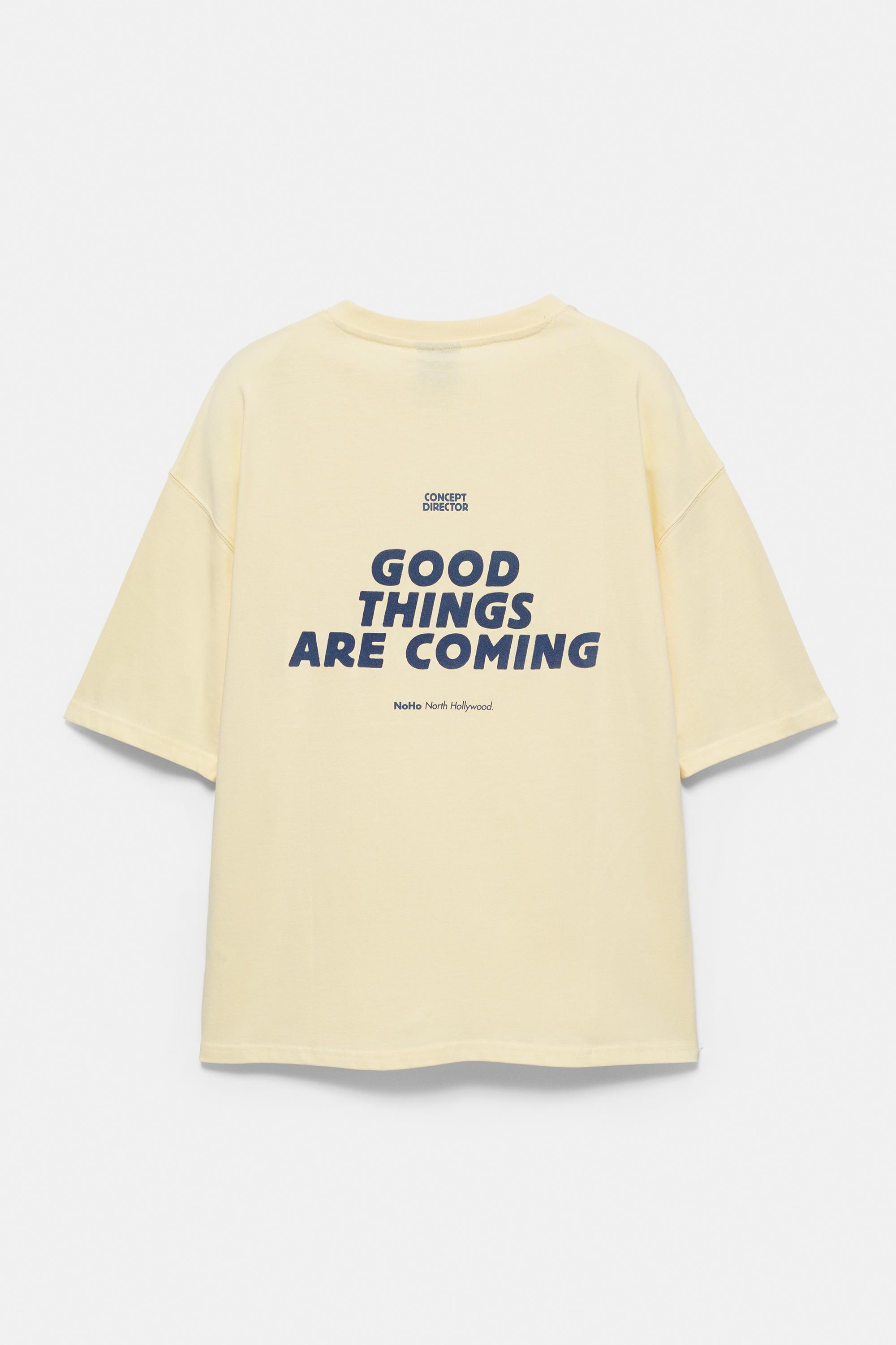 Pull&Bear Yazı grafikli relaxed tişört
