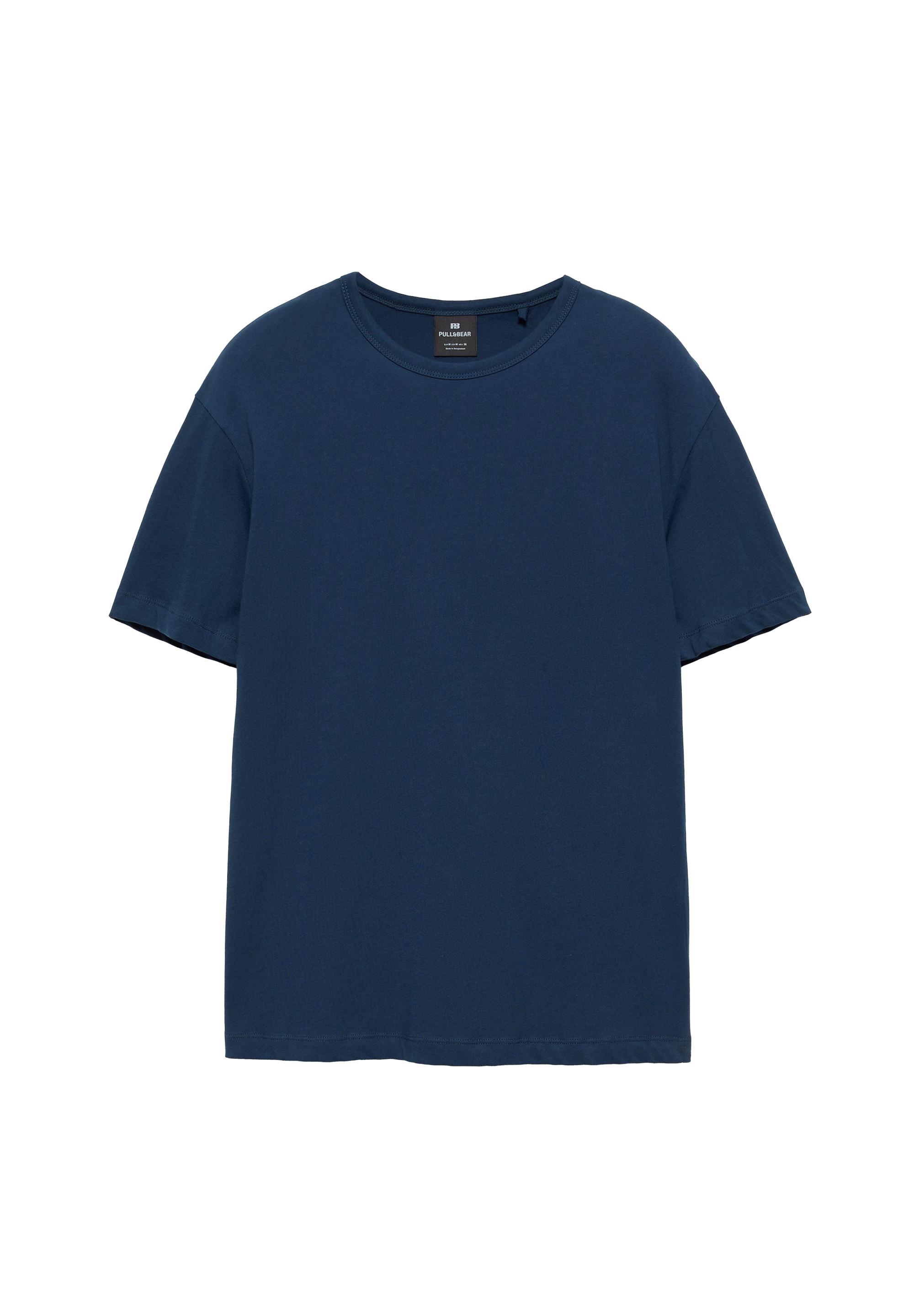 Slim fit basic T-shirt — Navy