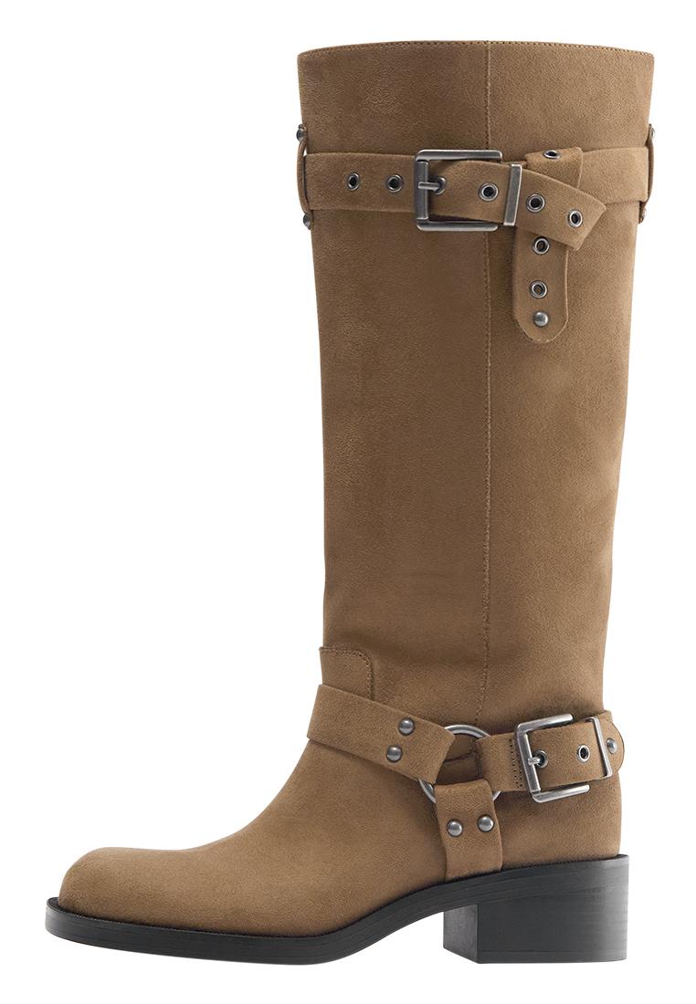 Tall biker boots — Sand
