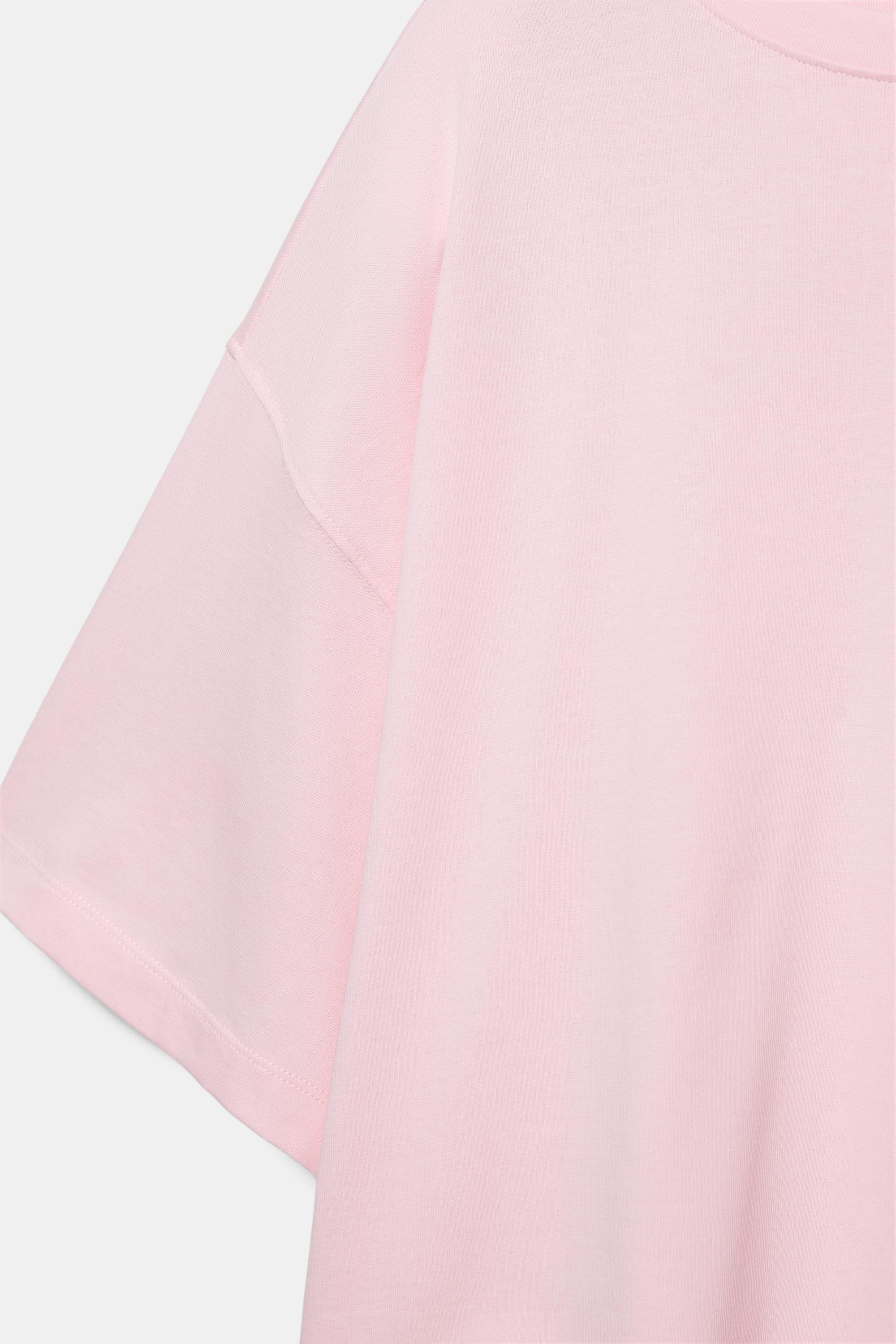Boxy fit short sleeve T-shirt — Pale pink