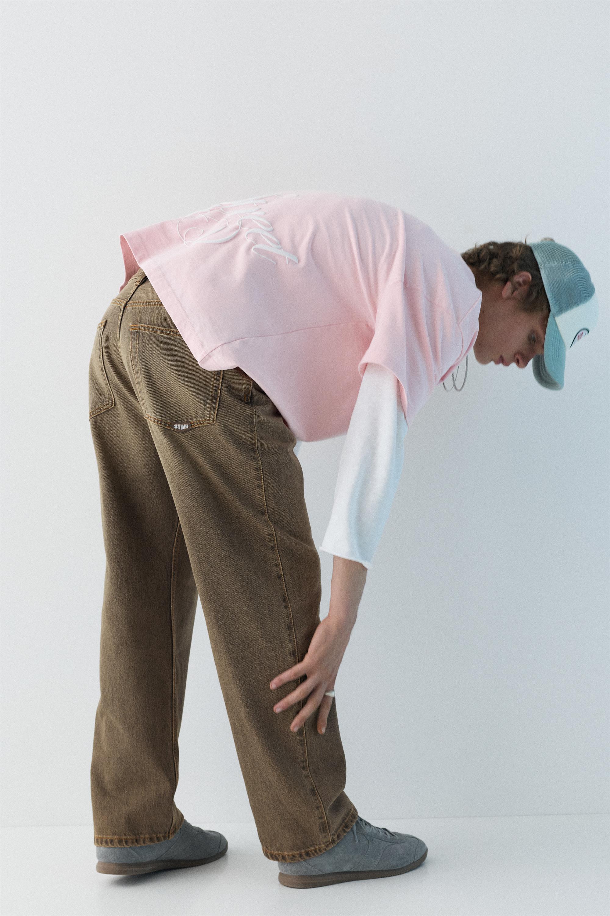 Regular straight-leg jeans — Tobacco brown