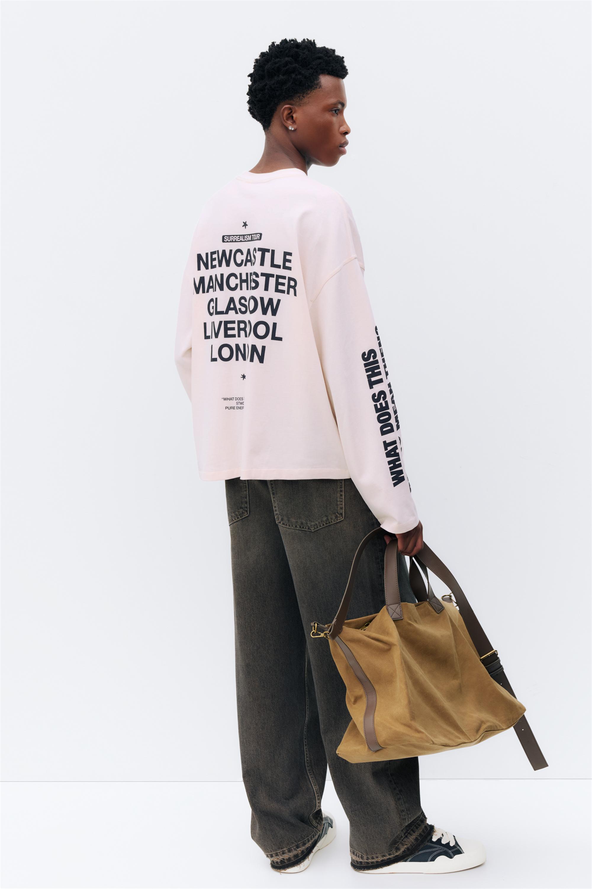 STWD boxy graphic T-shirt — Pastel pink