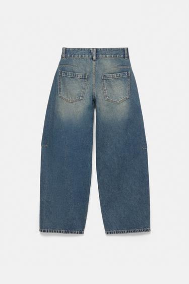 High-waist barrel jeans — Indigo 6