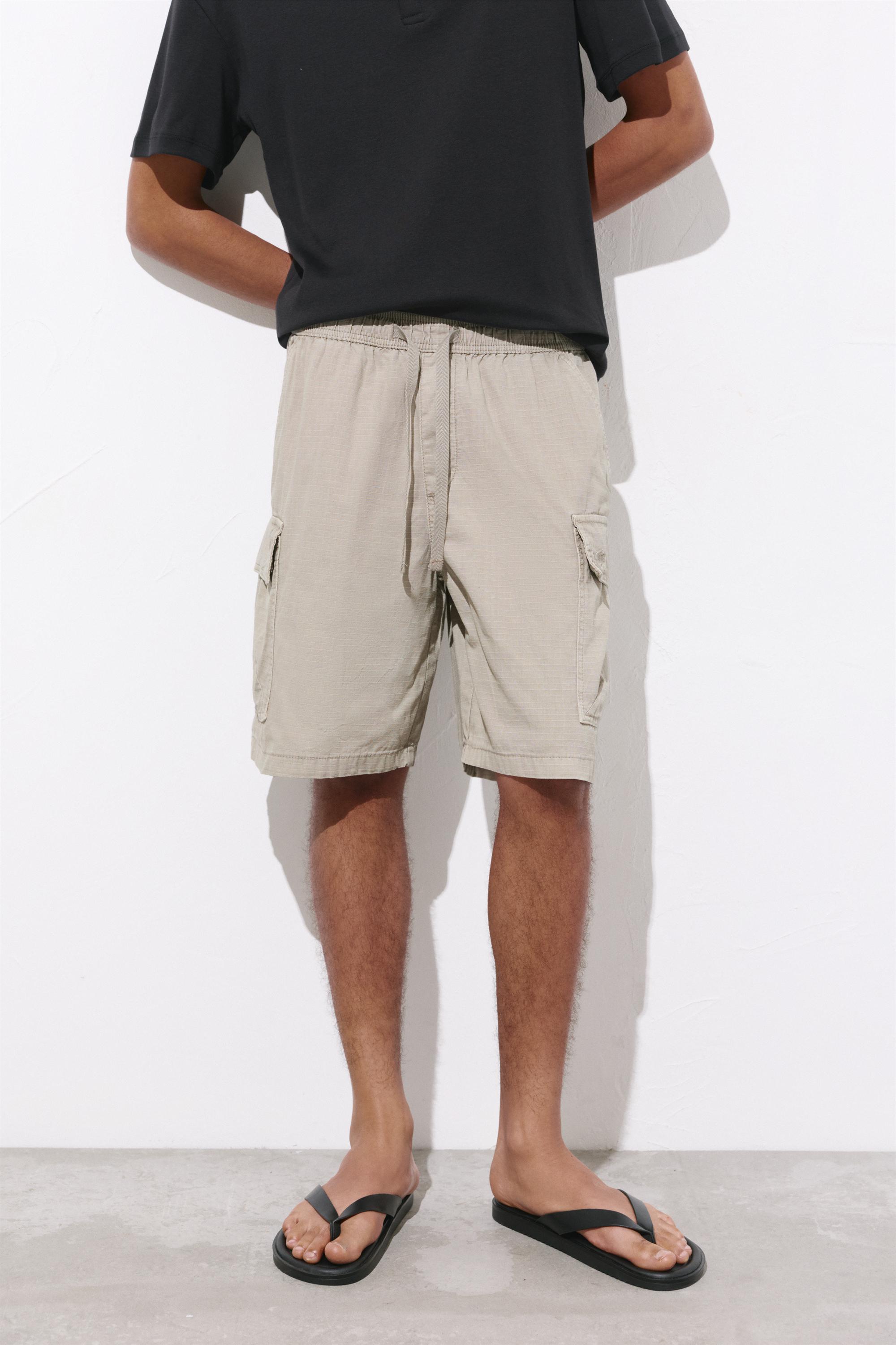 Ripstop cargo Bermuda shorts — Grey