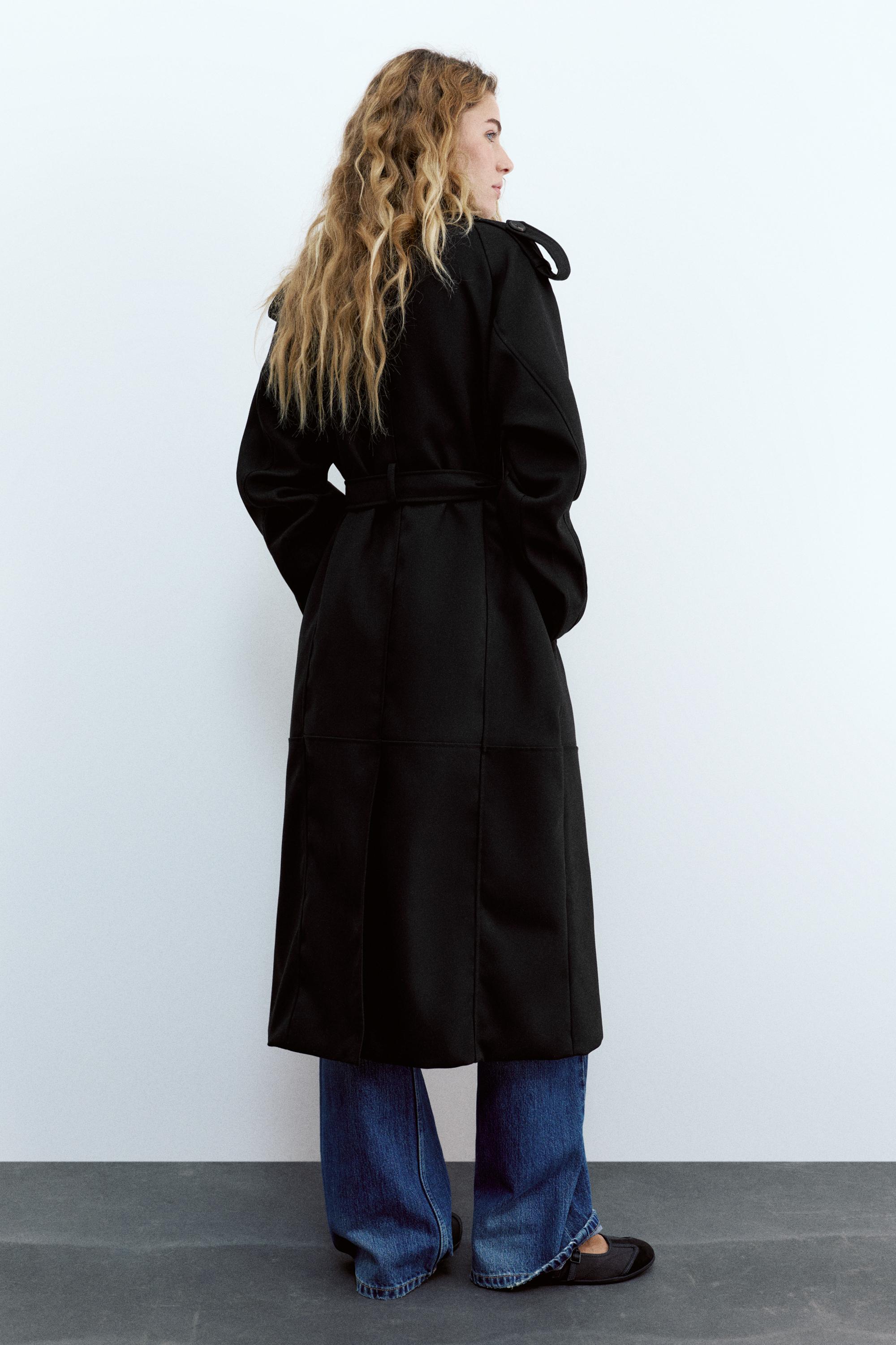 Long trench coat — Black
