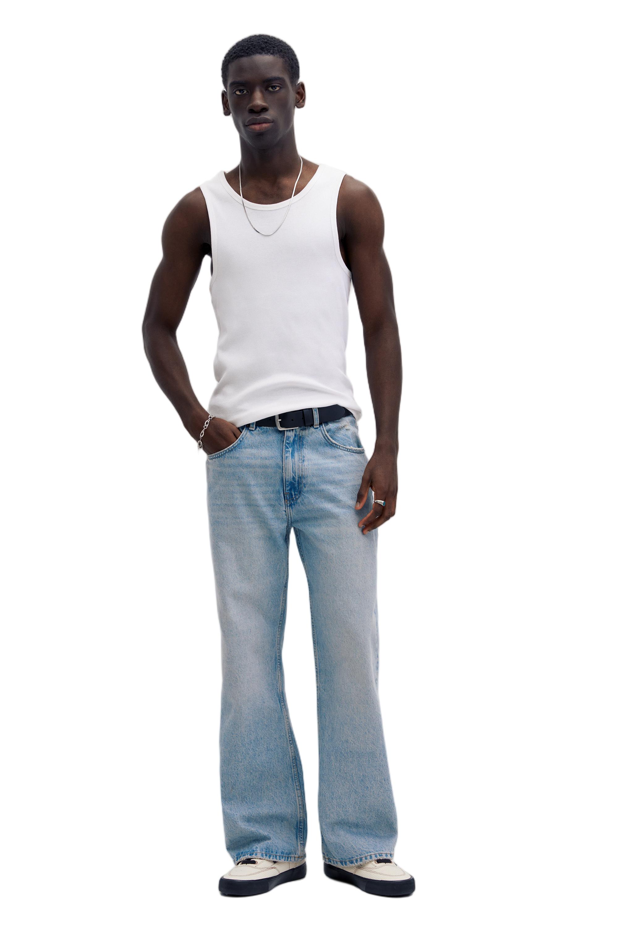 Ribbed tank top — White