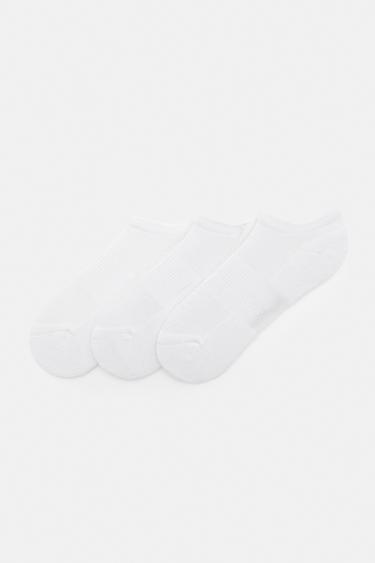 3-pack of short white socks — White 1