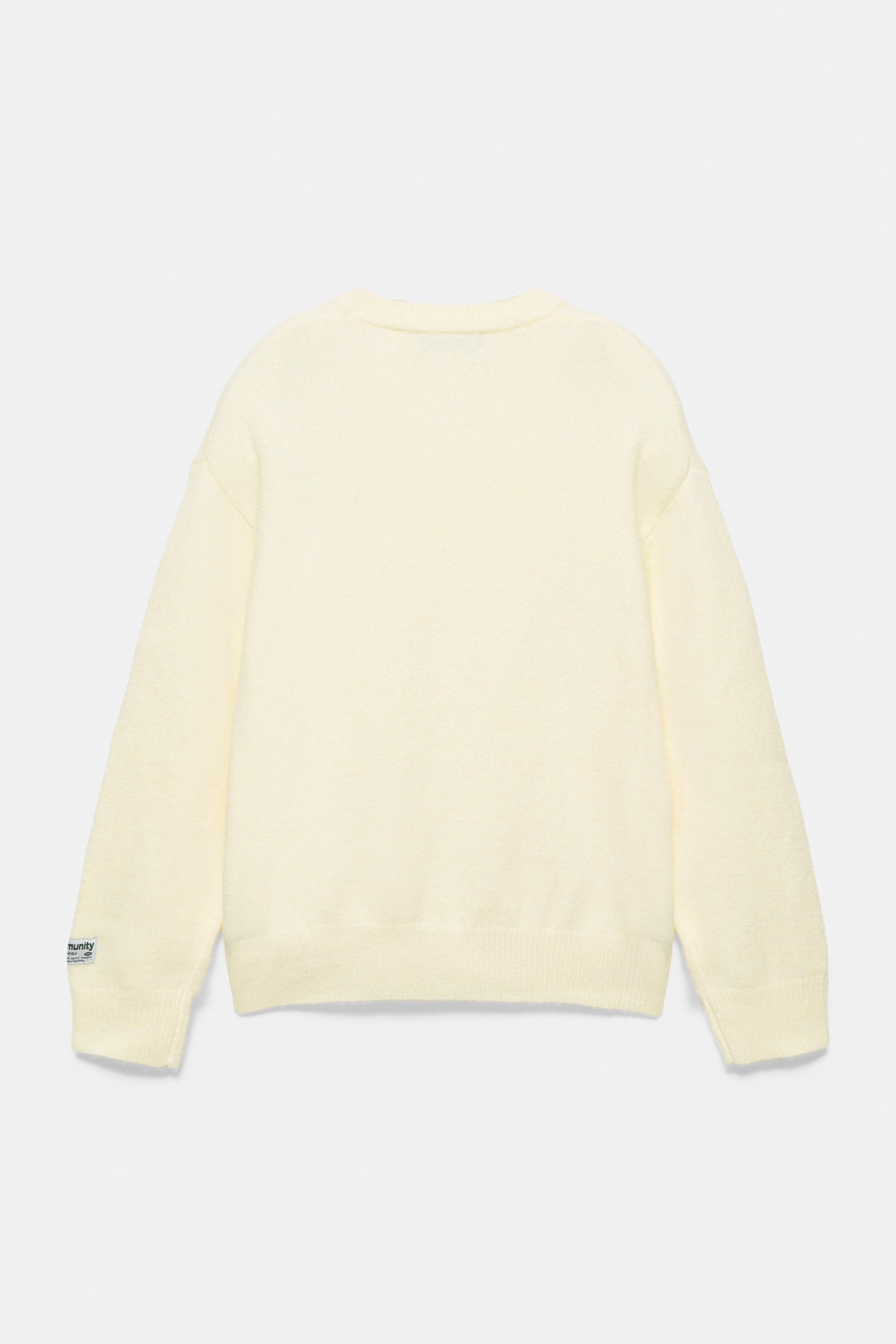 Round neck jumper — Yellow