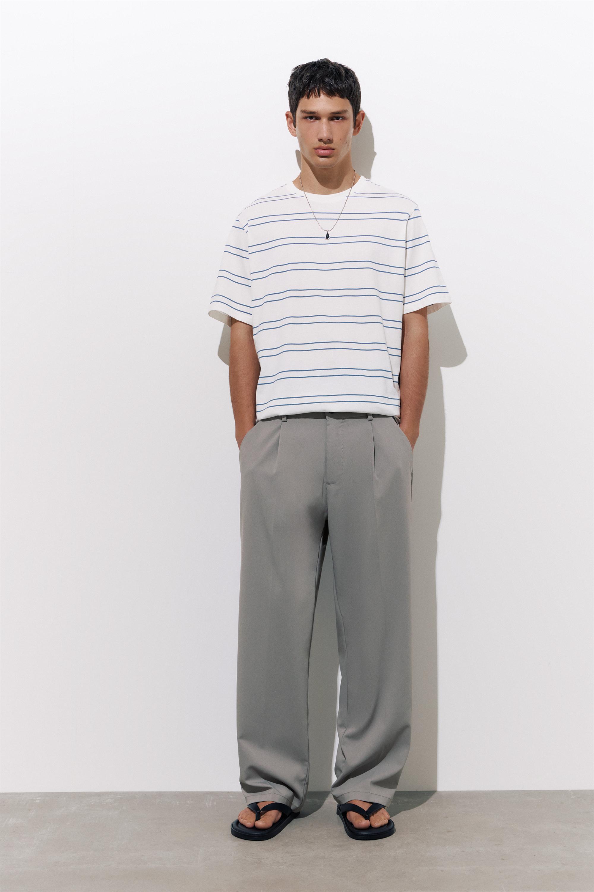 Wide-leg tailored trousers — Grey