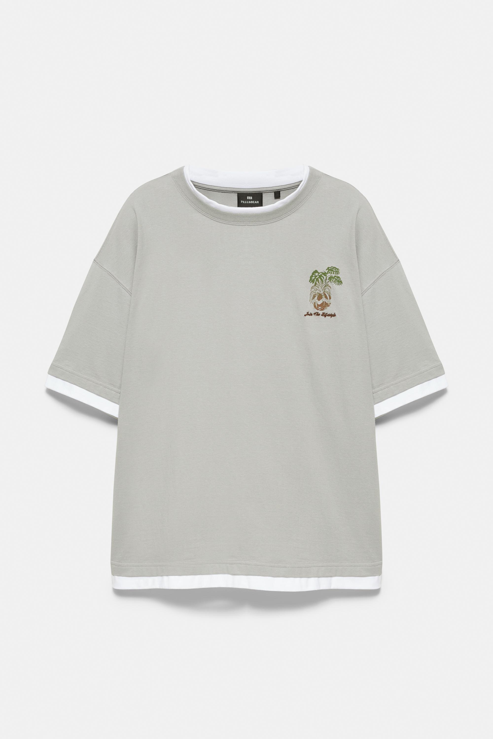 Hindistan cevizi grafik baskılı t-shirt