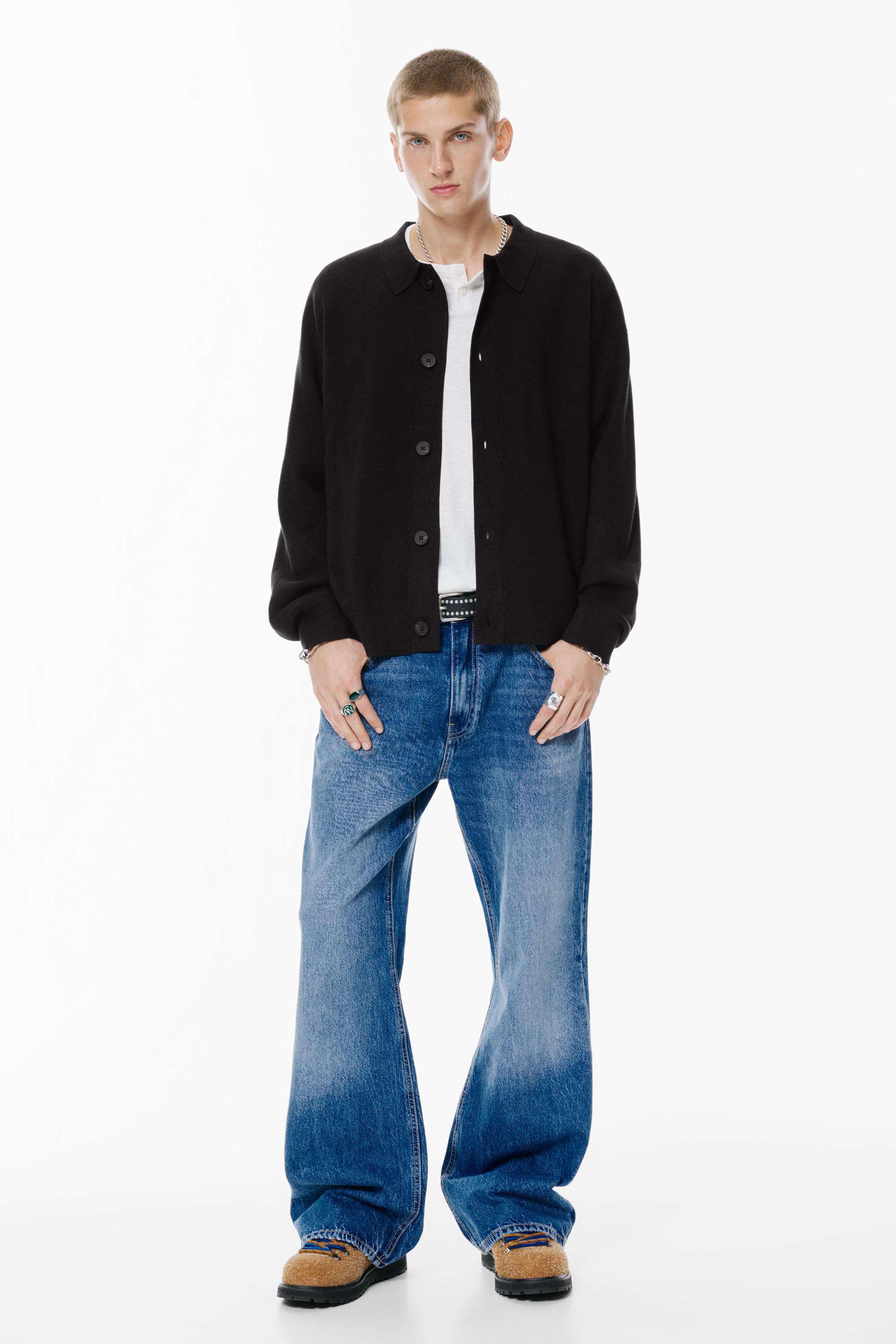 Cardigan Mit Polo-Kragen