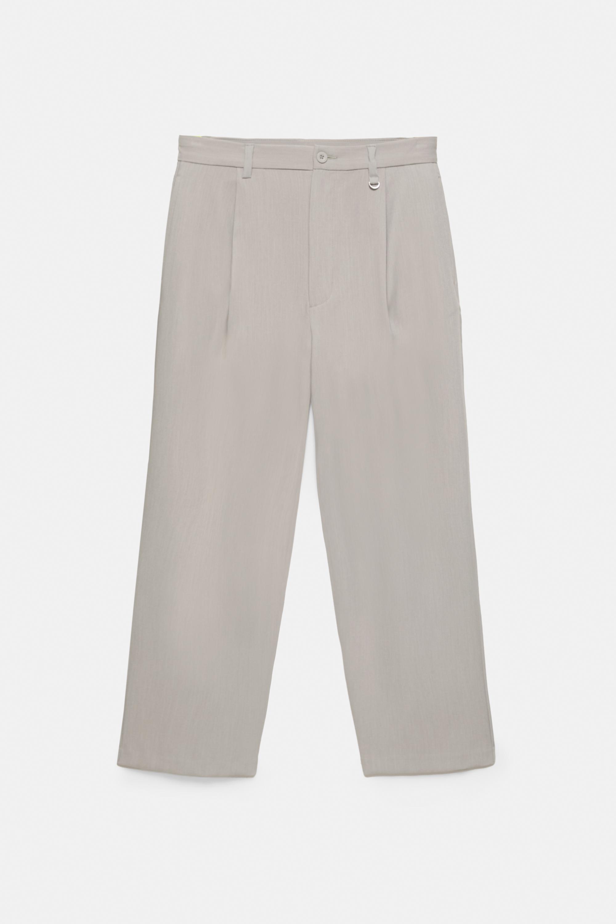 Tailored darted trousers — Stone (alternate view)