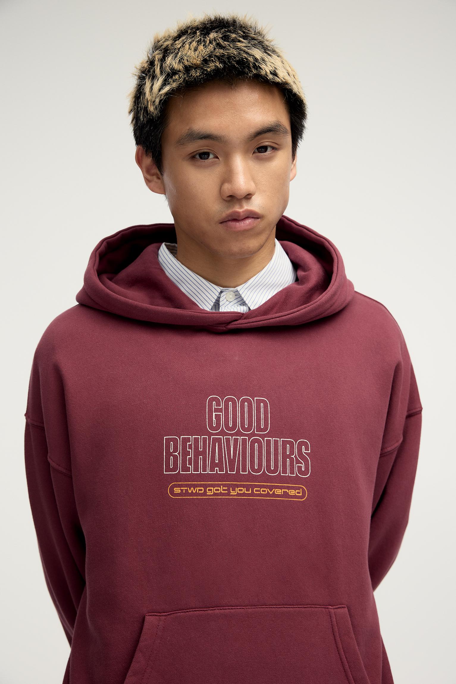 Good Behaviours graphic hoodie pull bear